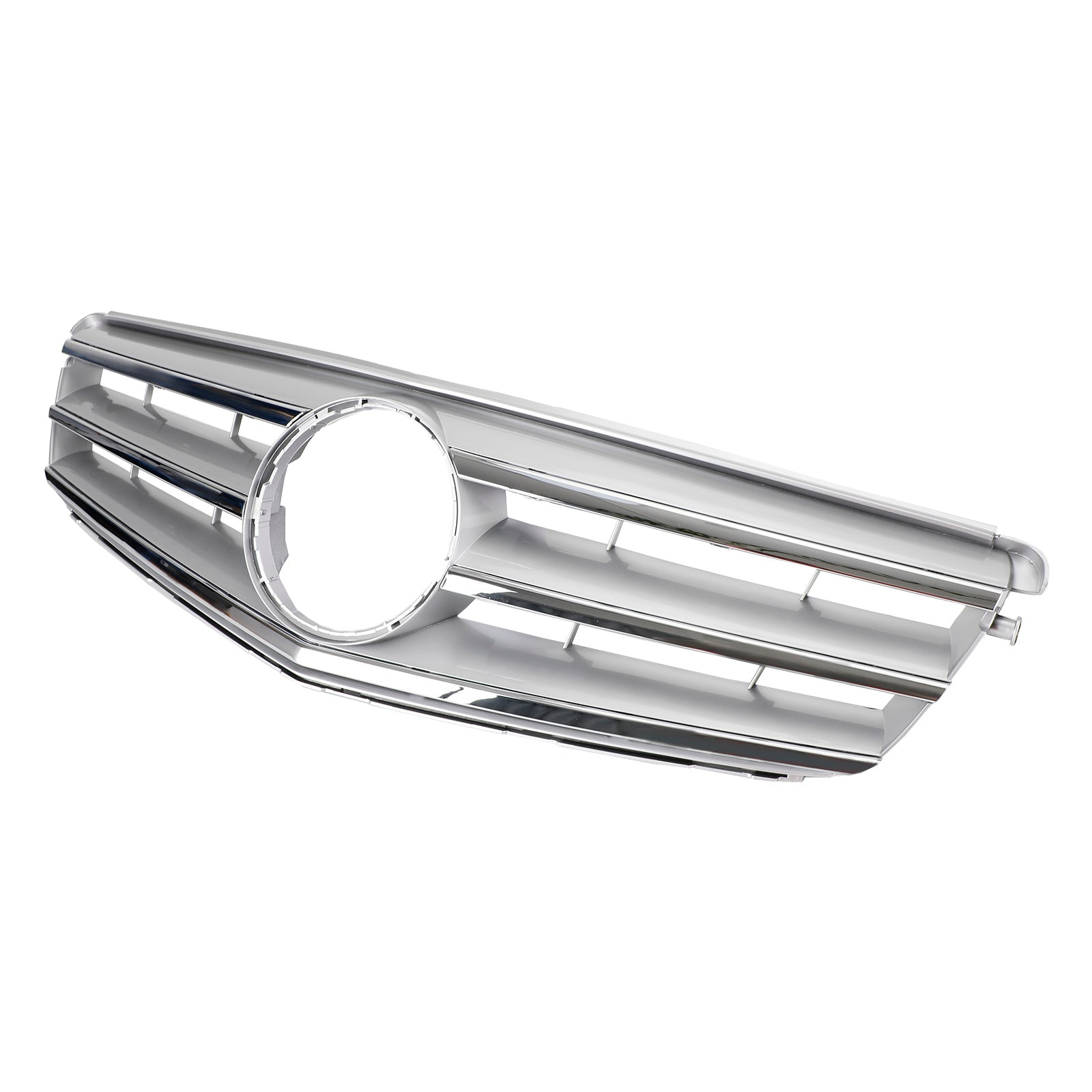 Centrale grille met LED voor Mercedes-Benz C-Klasse W204 2008-2014 - Zilveren afwerking