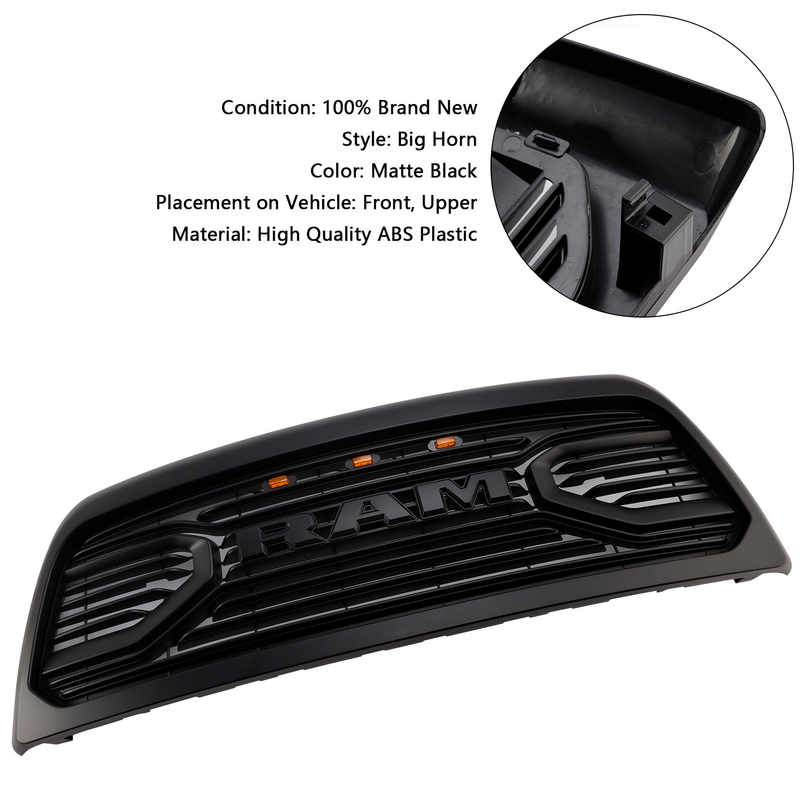 Veliki odbijač z velikim rogonom za Dodge Ram 2500/3500 Laramie Limited 2013-2018