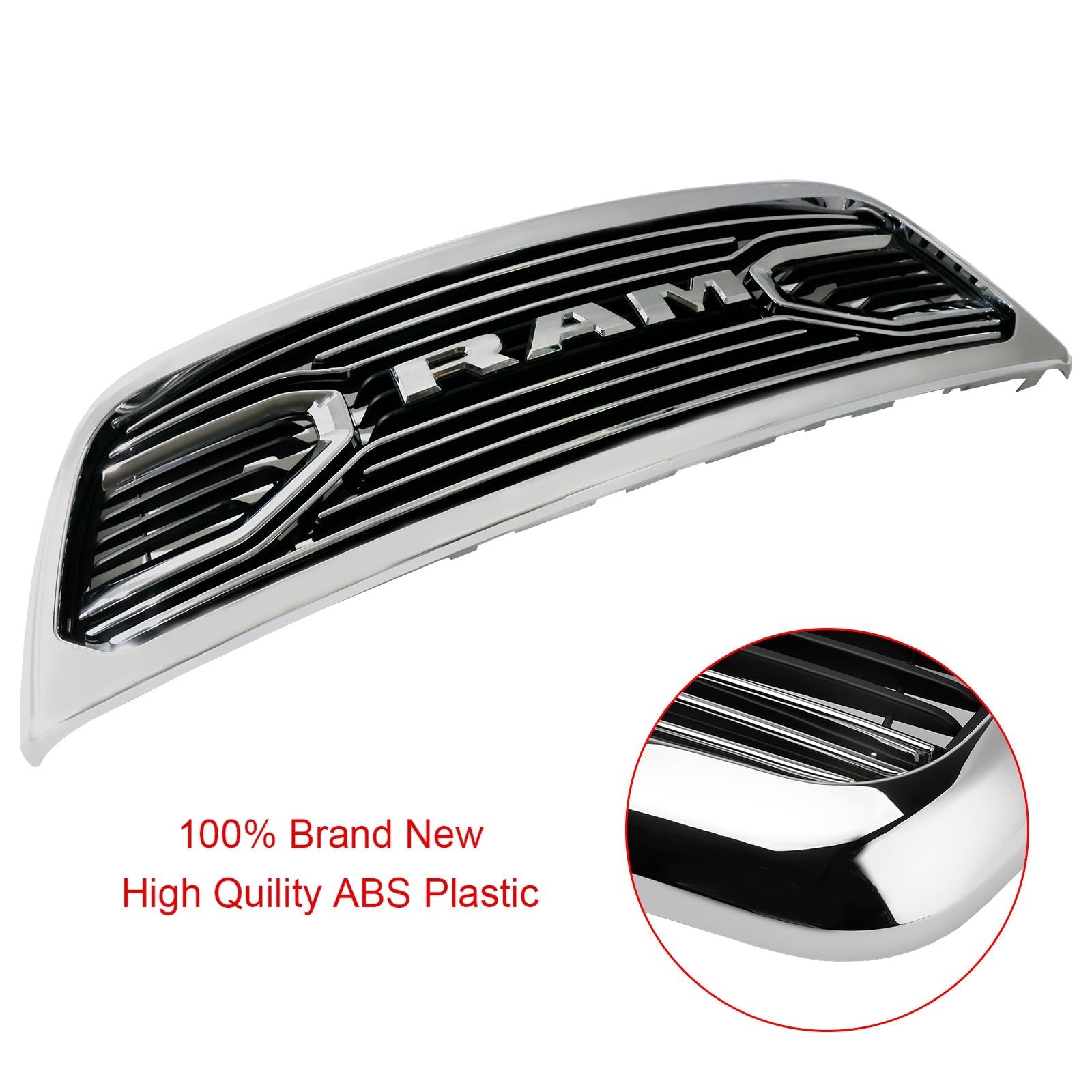 Kromirana maska sprednjega odbijača z LED lučmi za Dodge Ram 2500/3500 Laramie (2010-2018).