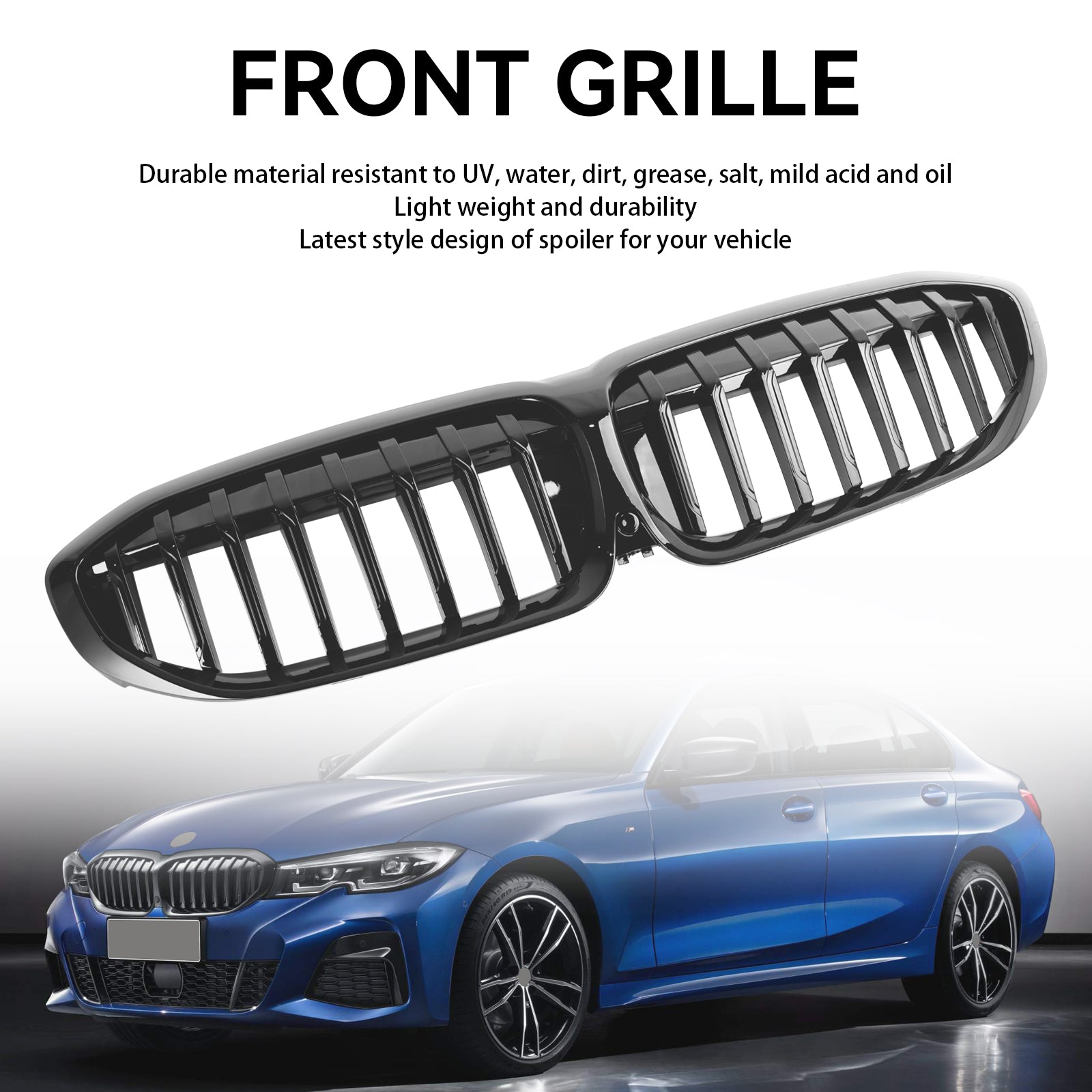 3 Series G20 2019-2020 Grille de rechange pour calandre BMW Noir brillant 51138072085 Générique