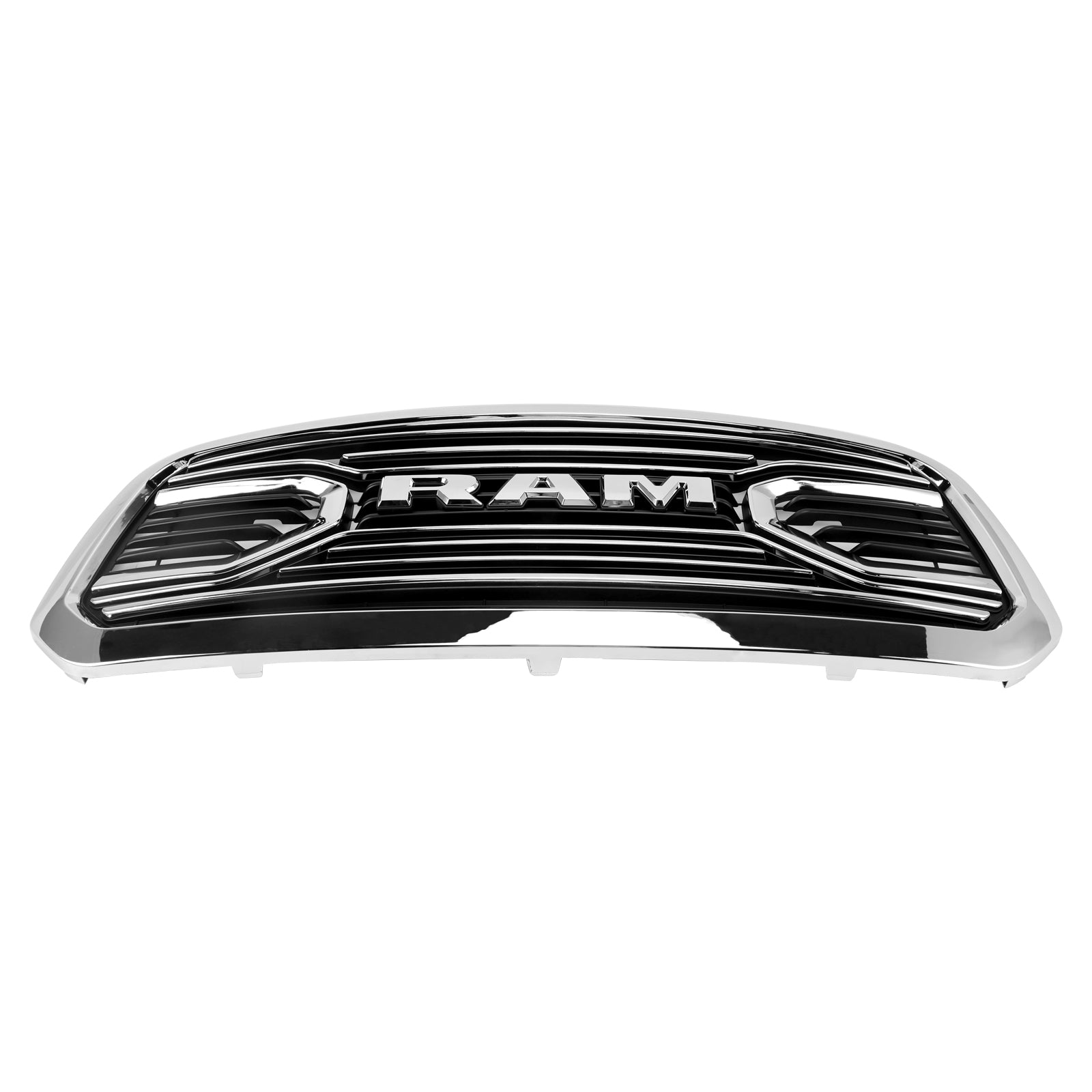 Grille de pare-chocs avant chromée style Big Horn pour Dodge Ram 1500 2013-2018