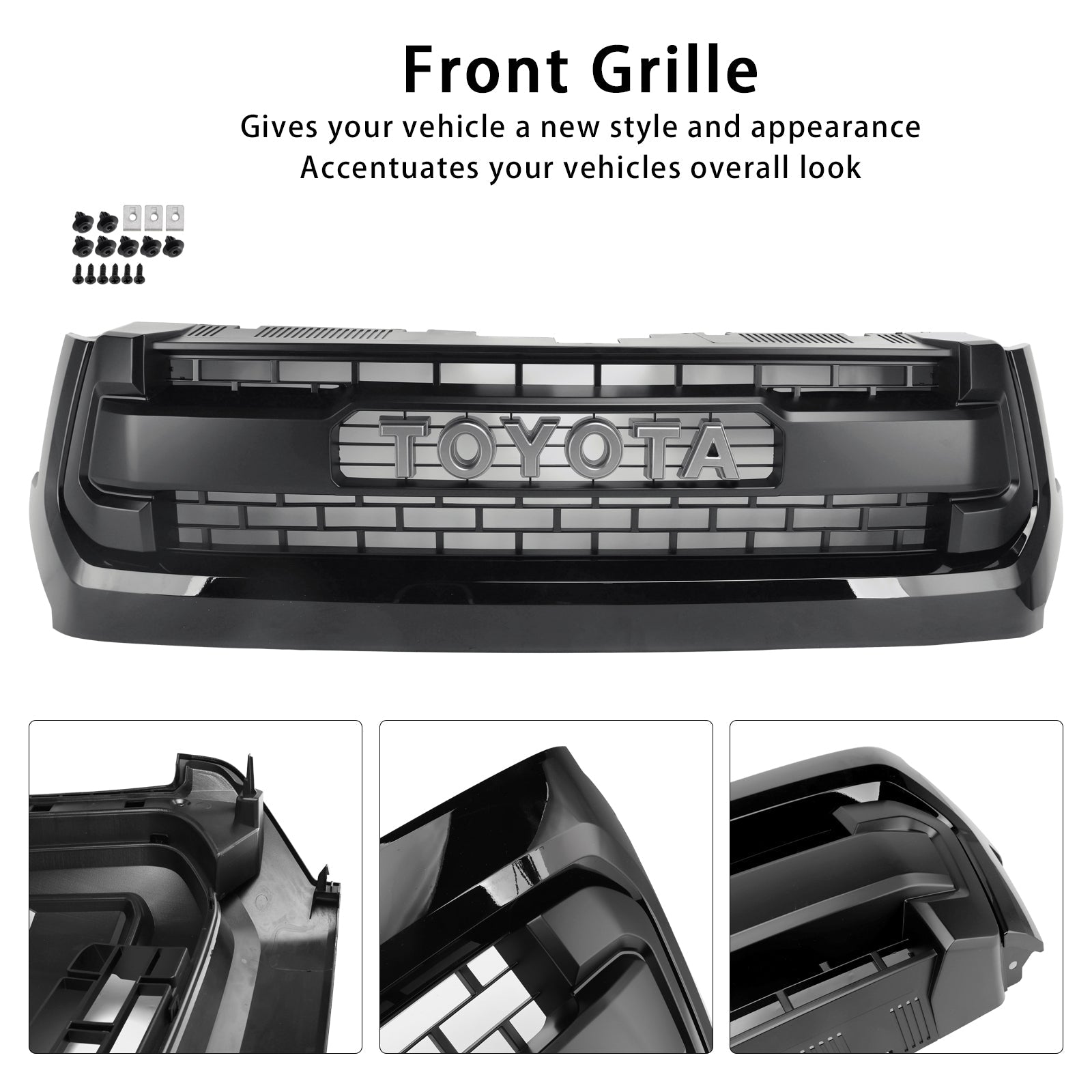 Honingraat frontrooster'zwarte bij voor Toyota Tundra TRD PRO 2014-2018