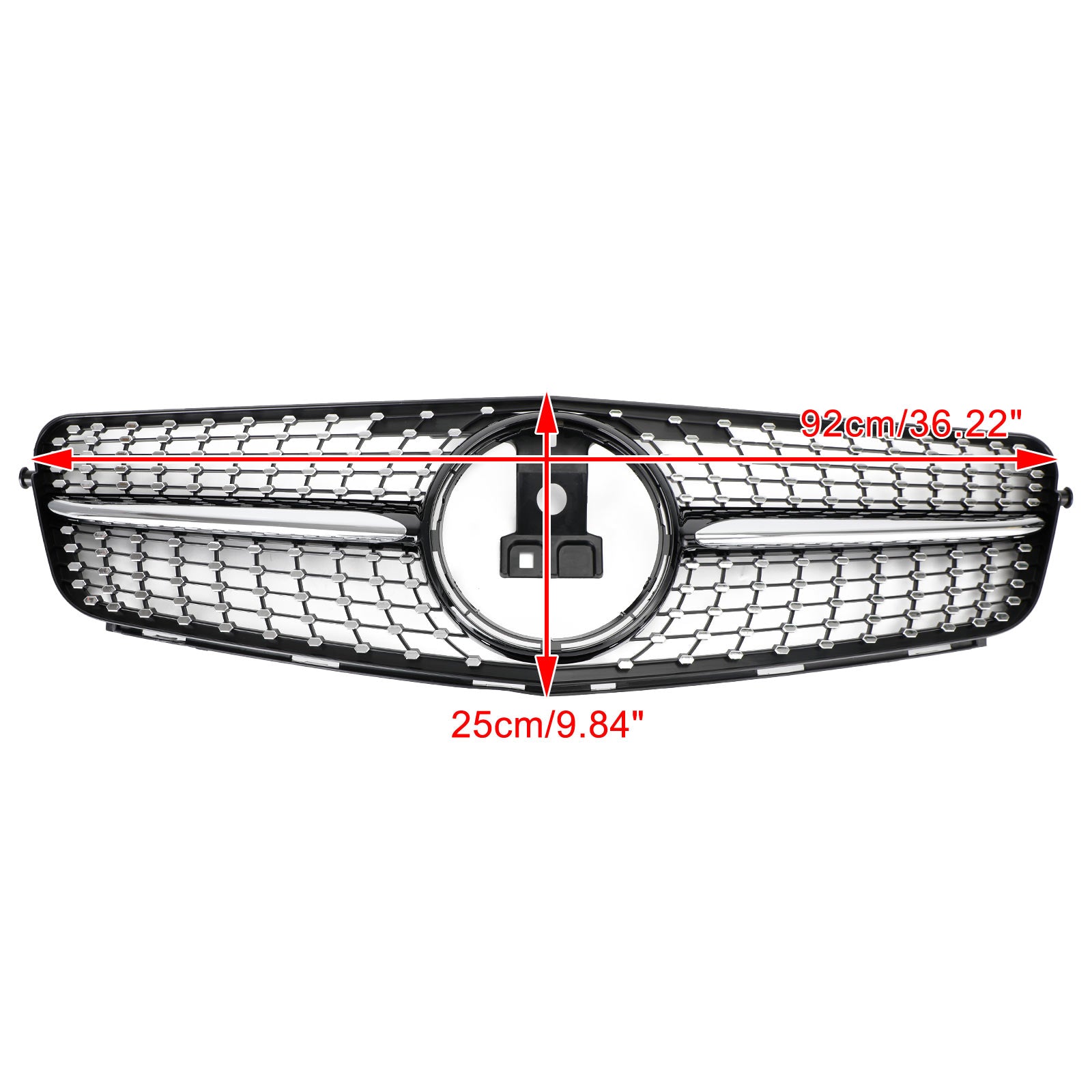 Grille de Calandre Avant Noir Chrome pour Mercedes C W204 (2008-2014) C180 C200 C250 C350