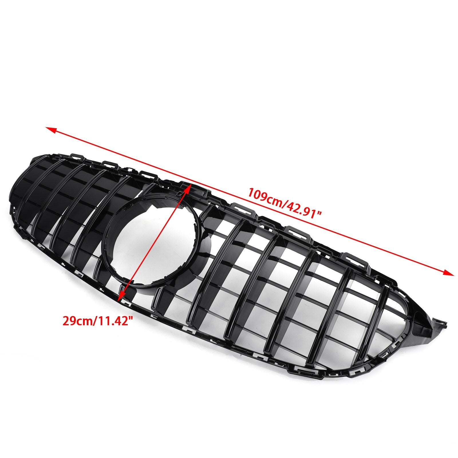 W205 C250 C300 C43 GTR 2015-2018 Mercedes Voorbumper Grille Generieke Vervangingsgrille