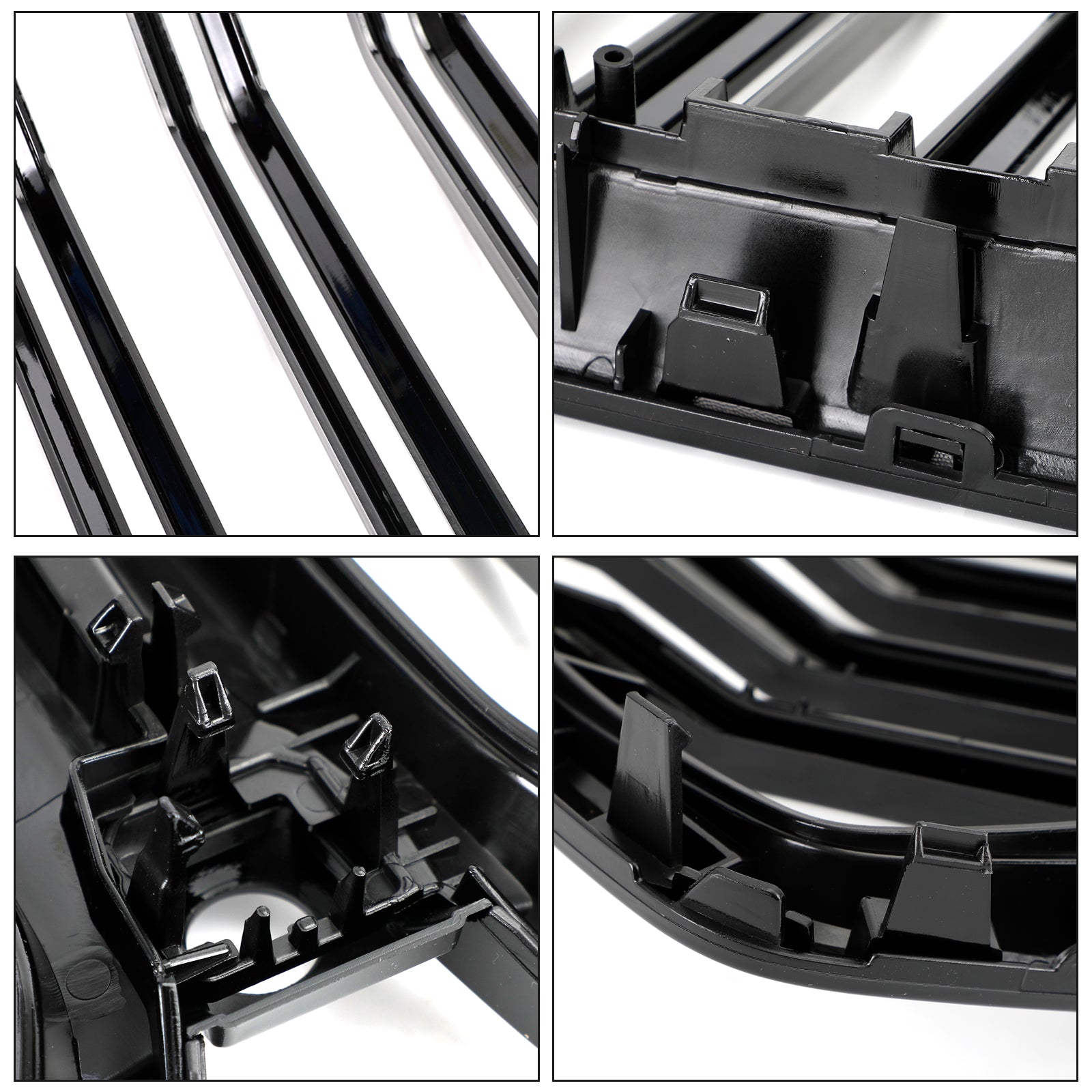 2020-2022 BMW X6 G06 M50i con griglia paraurti anteriore con foro per fotocamera nera