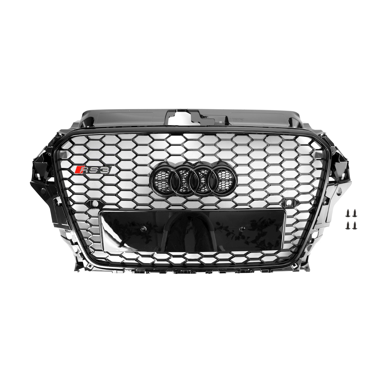 2013-2016 Audi A3 S3 RS3 Style Capot avant Henycomb Grille de pare-chocs Noir