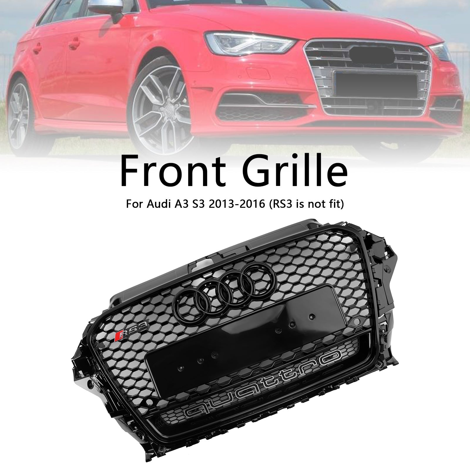 Heynycomb RS3 2013-2016 Audi A3 S3 met Quattro Bumper