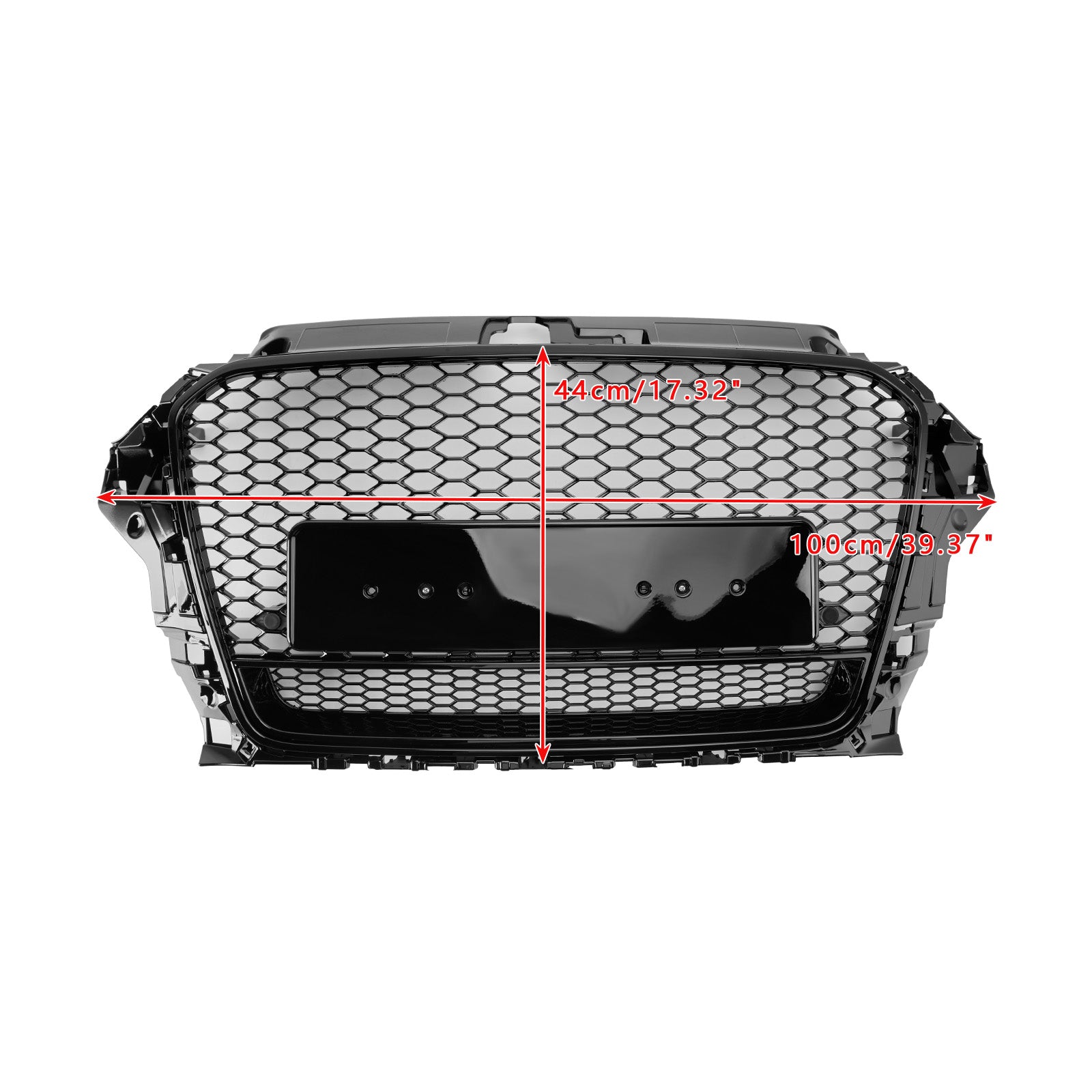 Grille de pare-chocs avant Henycomb de style RS3 2013-2016 Audi A3 S3 avec Quattro