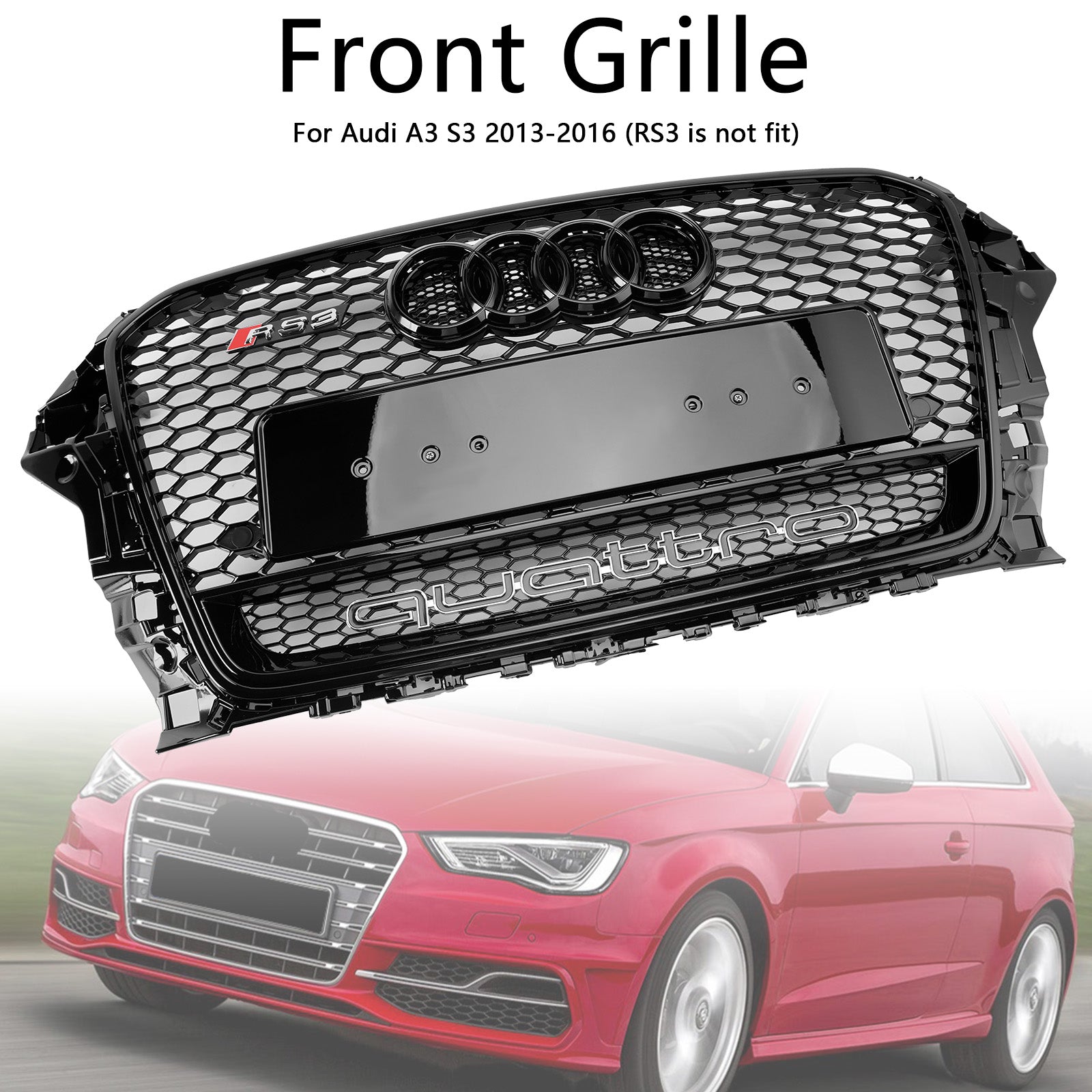 Audi A3 S3 Style Style Style Style Style Grille z Quattro RS3 2013-2016