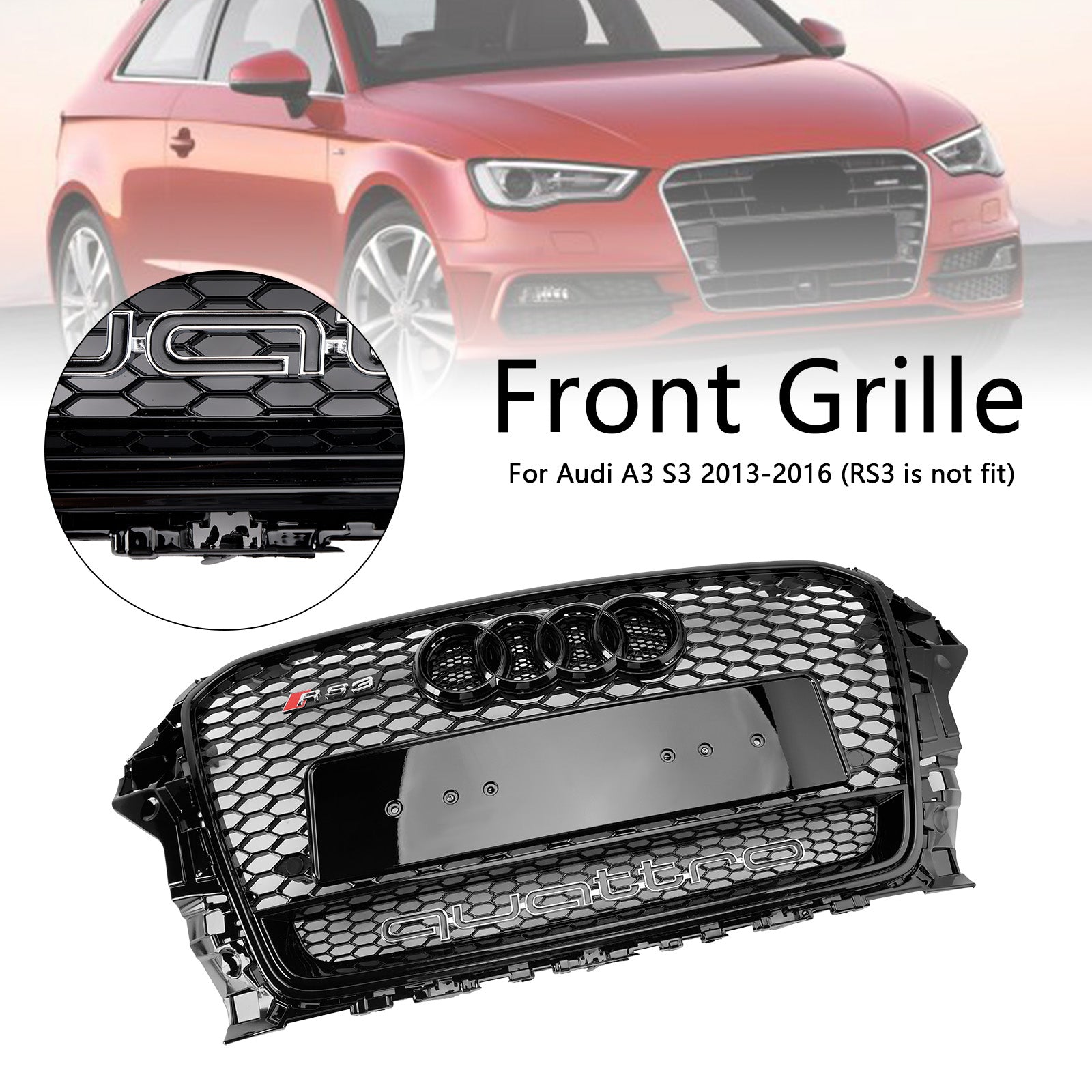 Audi A3 S3 Style Style Style Style Style Grille z Quattro RS3 2013-2016