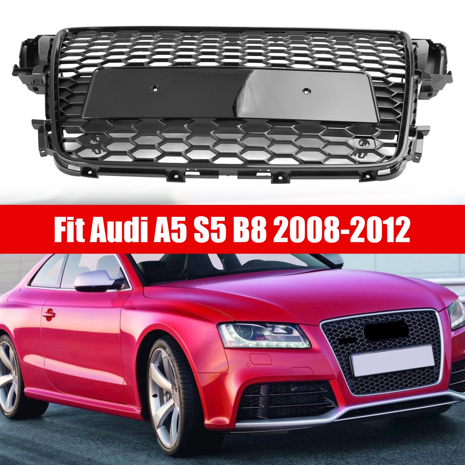 Parrilla deportiva estilo panal Audi A5/S5 B8 2008-2012 RS5