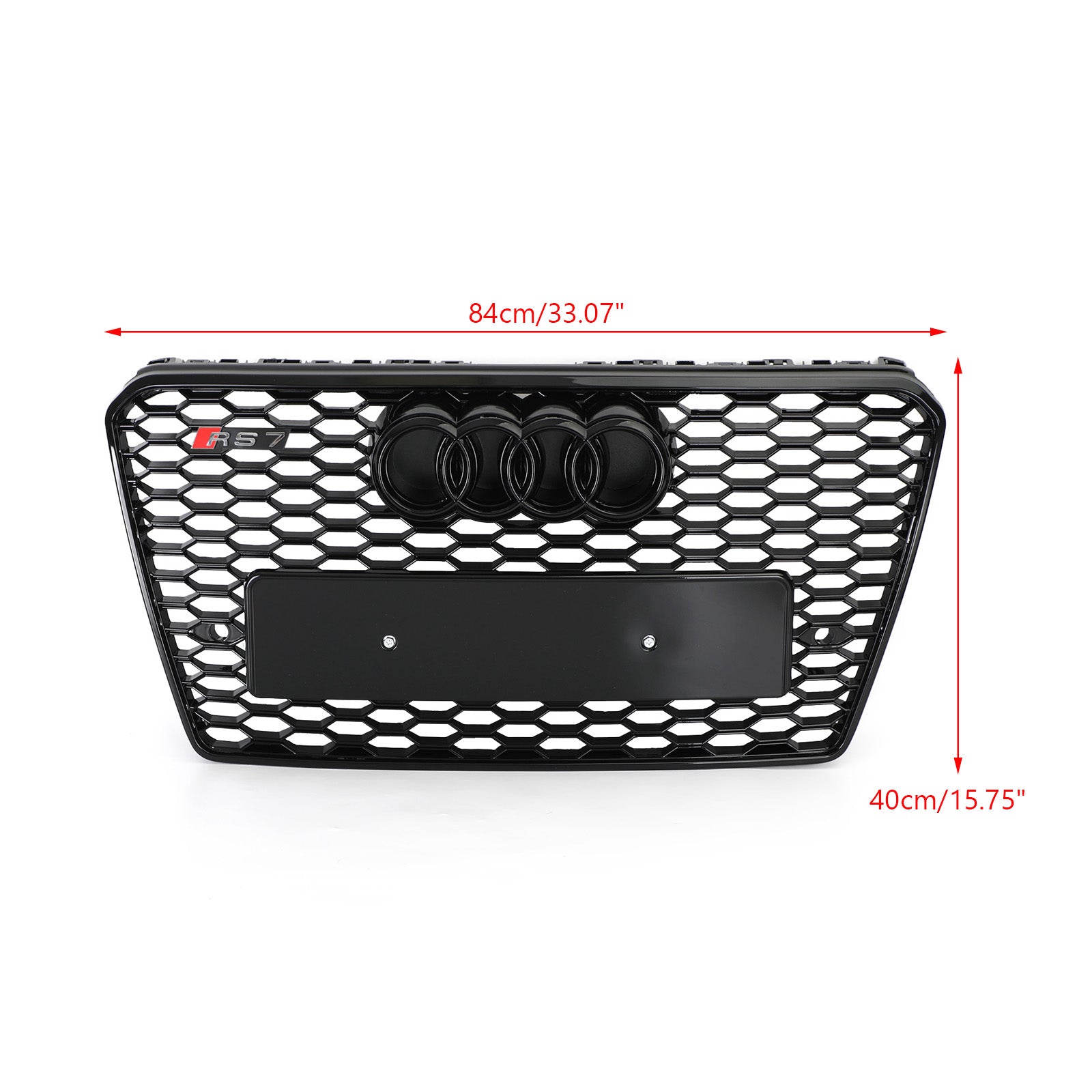 Rejilla hexagonal de malla deportiva estilo panal Audi A7/S7 RS7 2012-2015, color negro