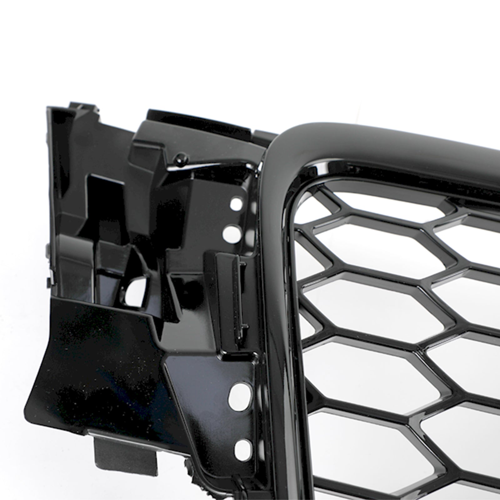 Sześciokątna kratka o strukturze plastra miodu Audi A4/A4 Avant B8 RS4 2008-2012 Czarna błyszcząca kratka i kratka świateł przeciwmgielnych