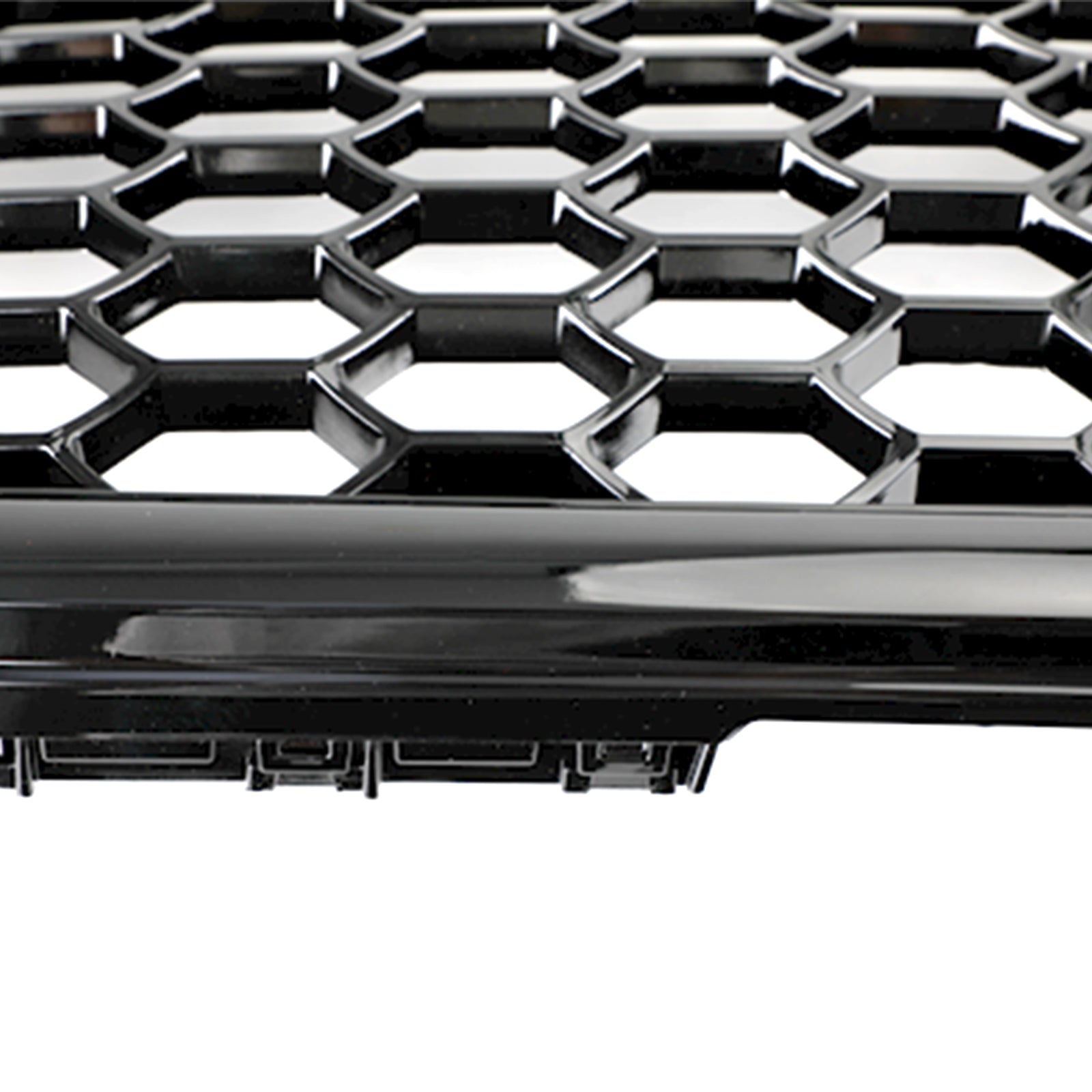 Sześciokątna kratka o strukturze plastra miodu Audi A4/A4 Avant B8 RS4 2008-2012 Czarna błyszcząca kratka i kratka świateł przeciwmgielnych