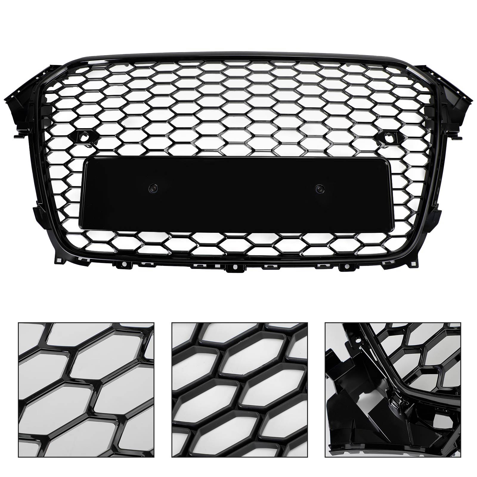 Audi A4 S4 2013-2016 Grille de calandre de pare-chocs avant style RS4 noir brillant