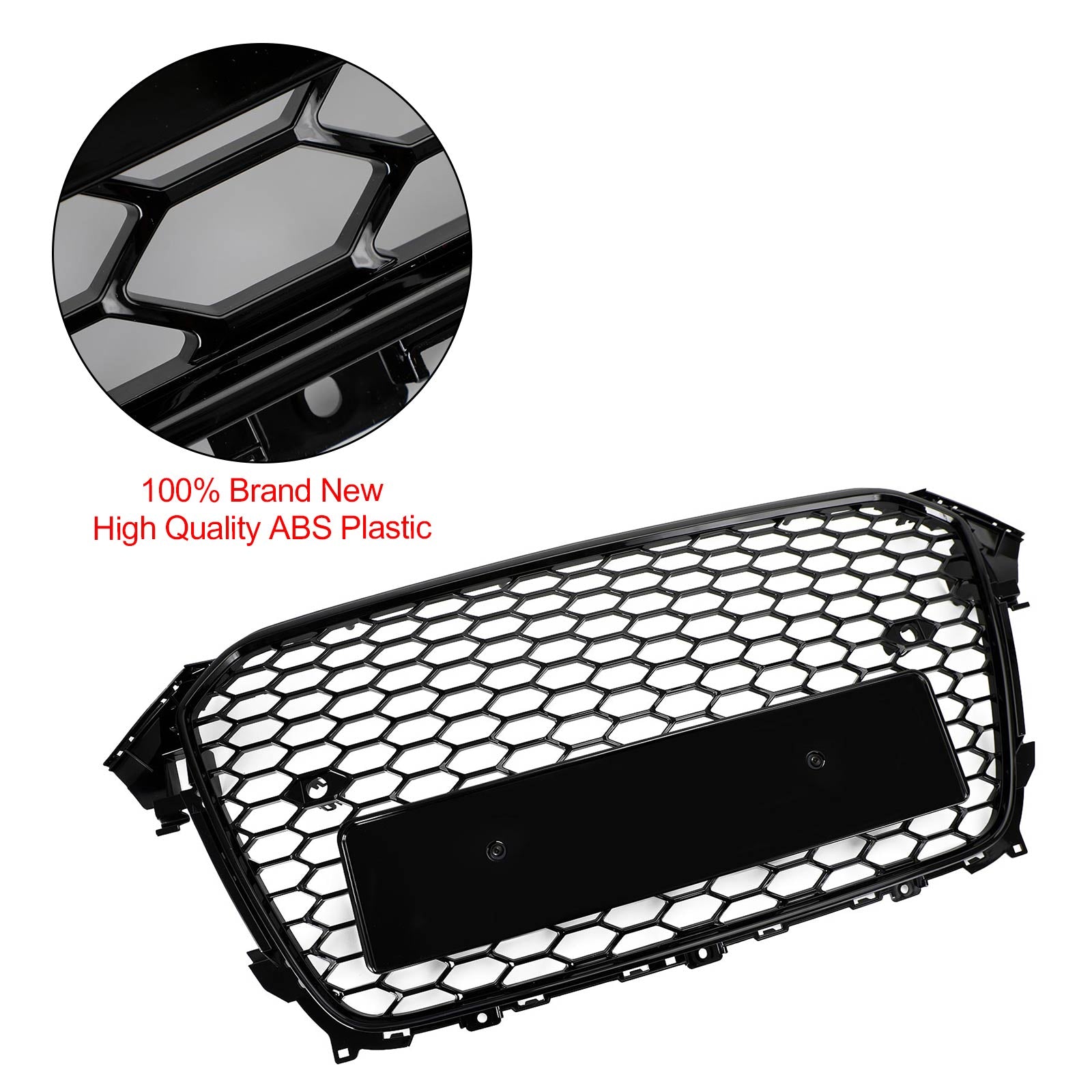 Audi A4 S4 2013-2016 Grille de calandre de pare-chocs avant style RS4 noir brillant