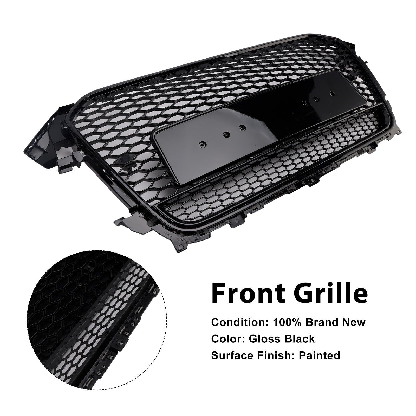 Grille de pare-chocs avant style Audi A4 S4 B8.5 2013-2016 avec Quattro RS4