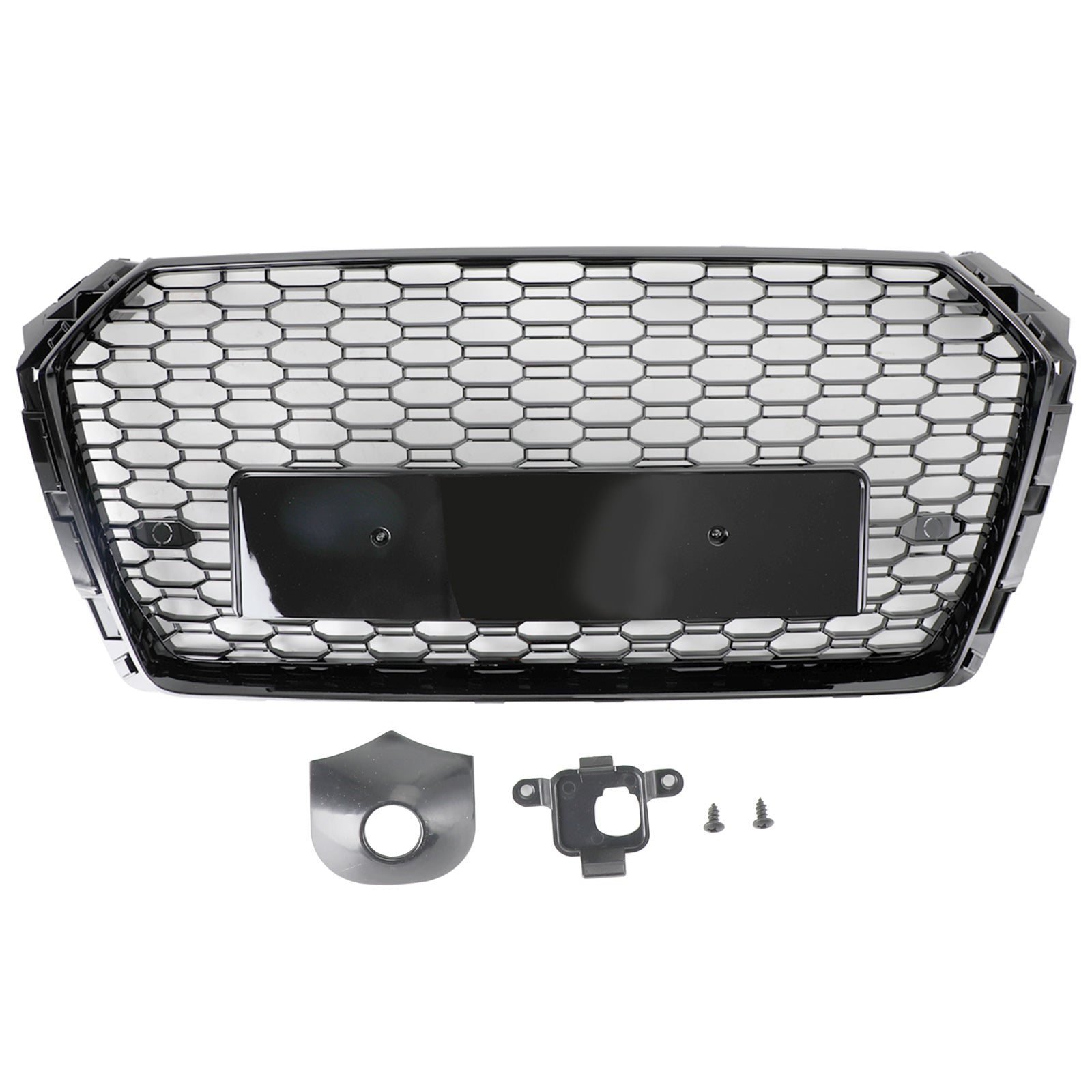 Parrilla hexagonal tipo panal para Audi A4/S4 B9 2018-2019, estilo RS4, color negro