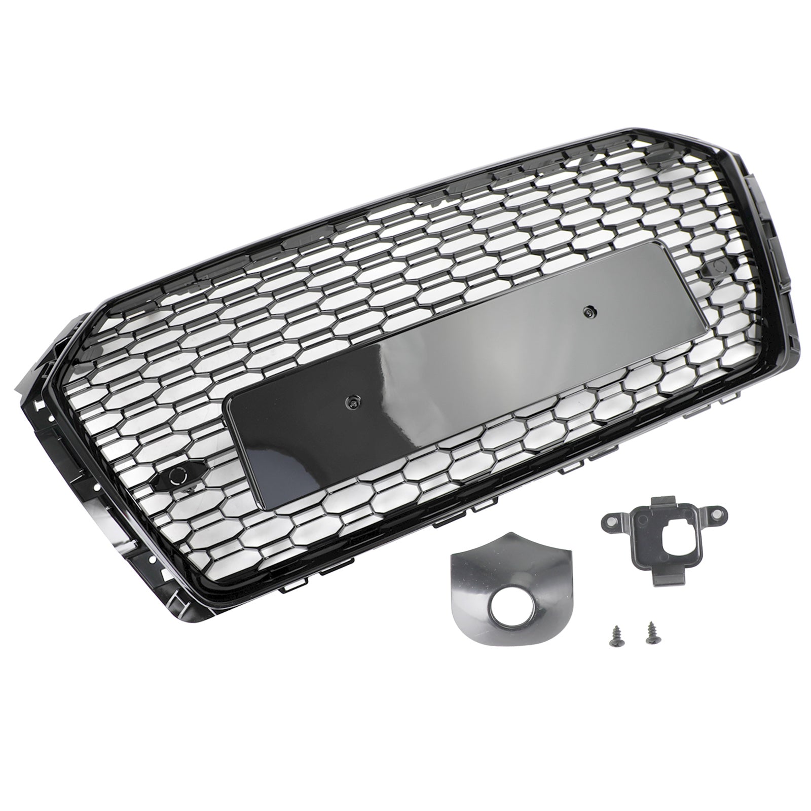 Griglia per auto in rete a nido d'ape esagonale stile RS4 nera per Audi B9 2017-2019