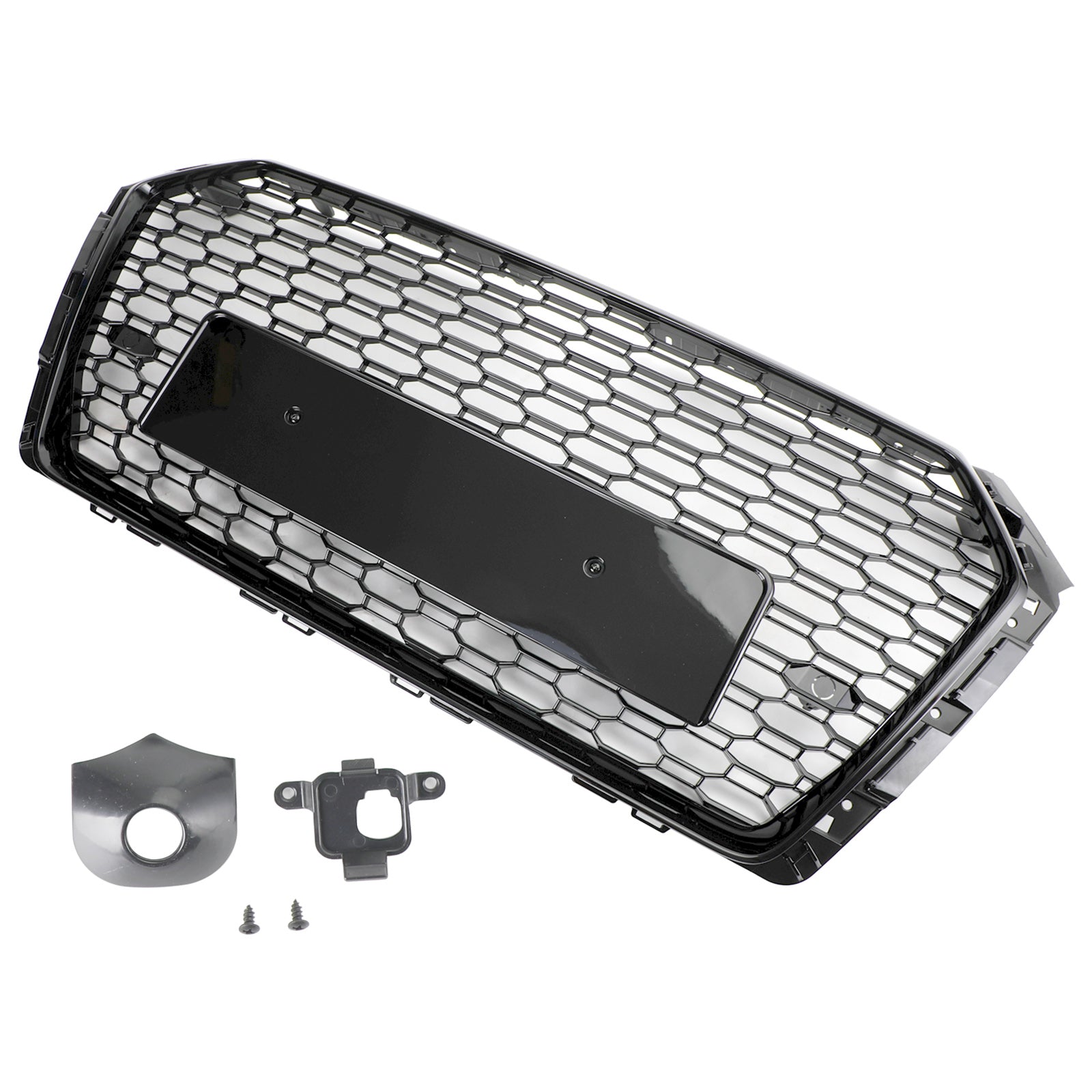 Griglia per auto in rete a nido d'ape esagonale stile RS4 nera per Audi B9 2017-2019