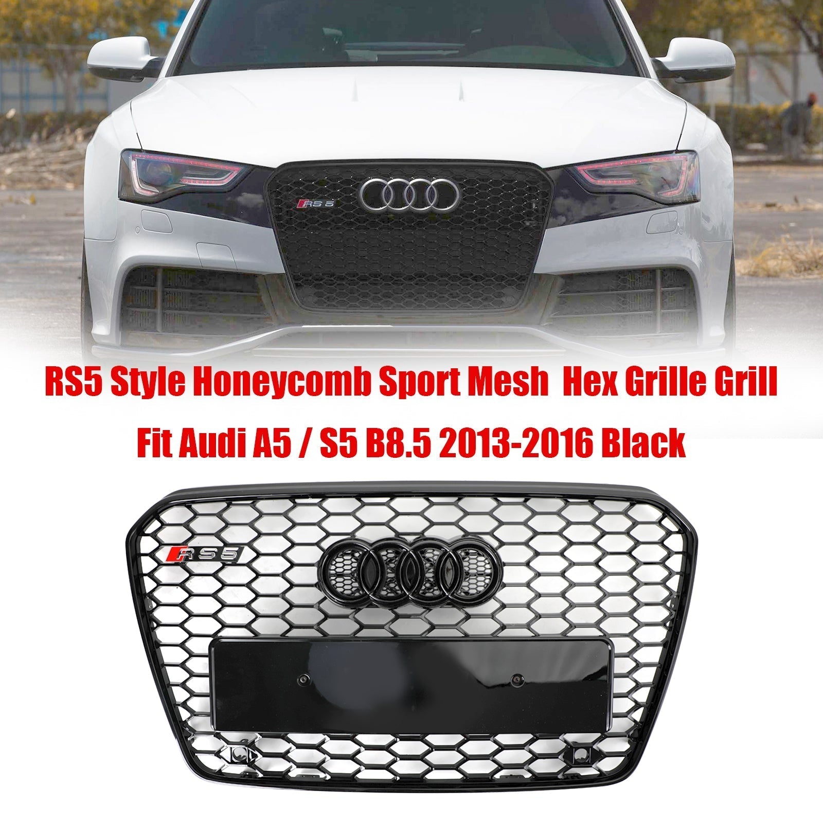 Protest Grille Audi A5/S5 Style Honeycomb in Mesh para parachoques delantero