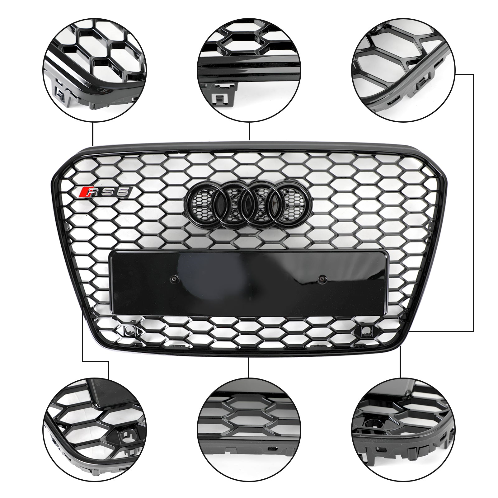 Protest Grille Audi A5/S5 Style Honeycomb in Mesh para parachoques delantero