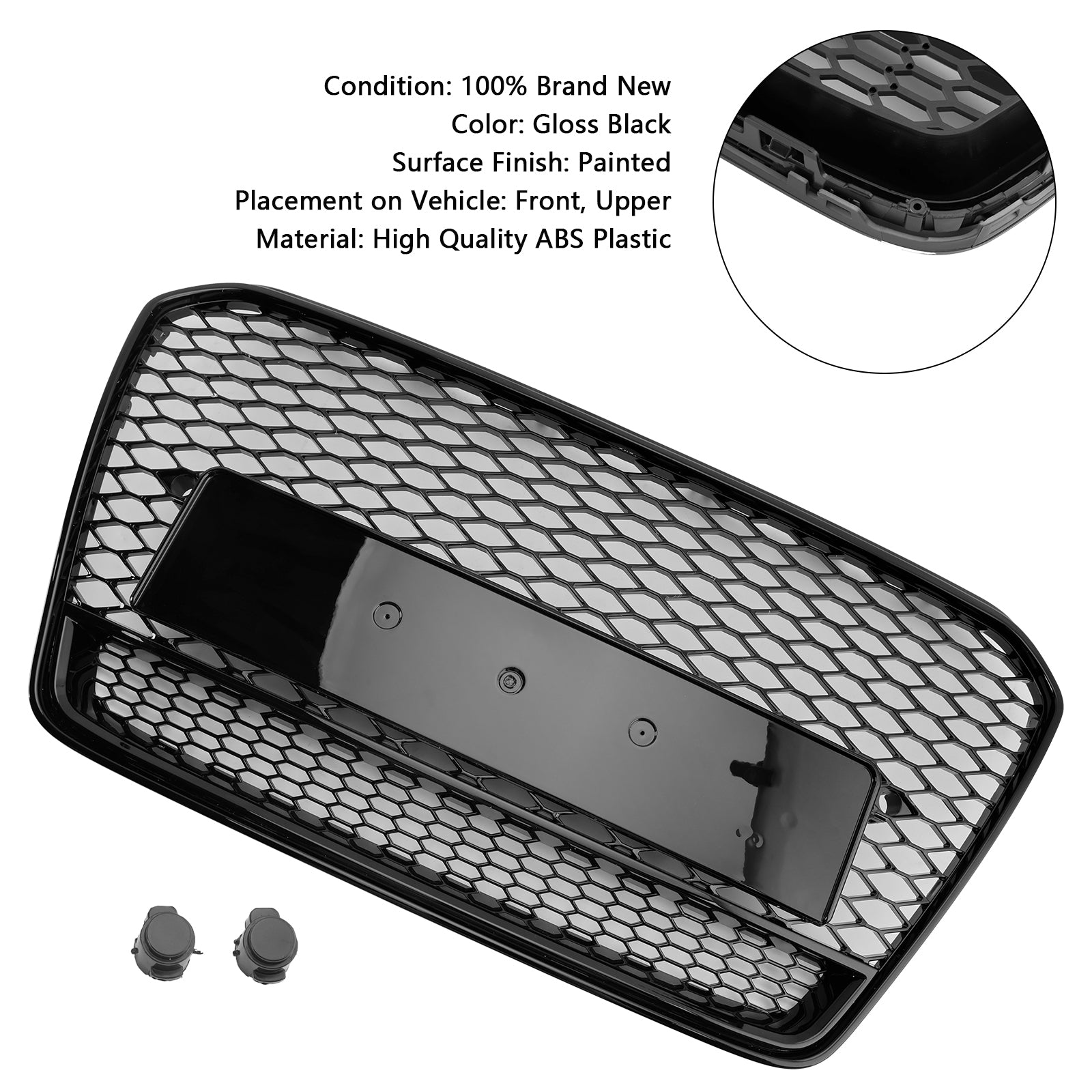 Grille de pare-chocs avant en nid d'abeille de style Audi A5 S5 B8.5 RS5 2013-2016