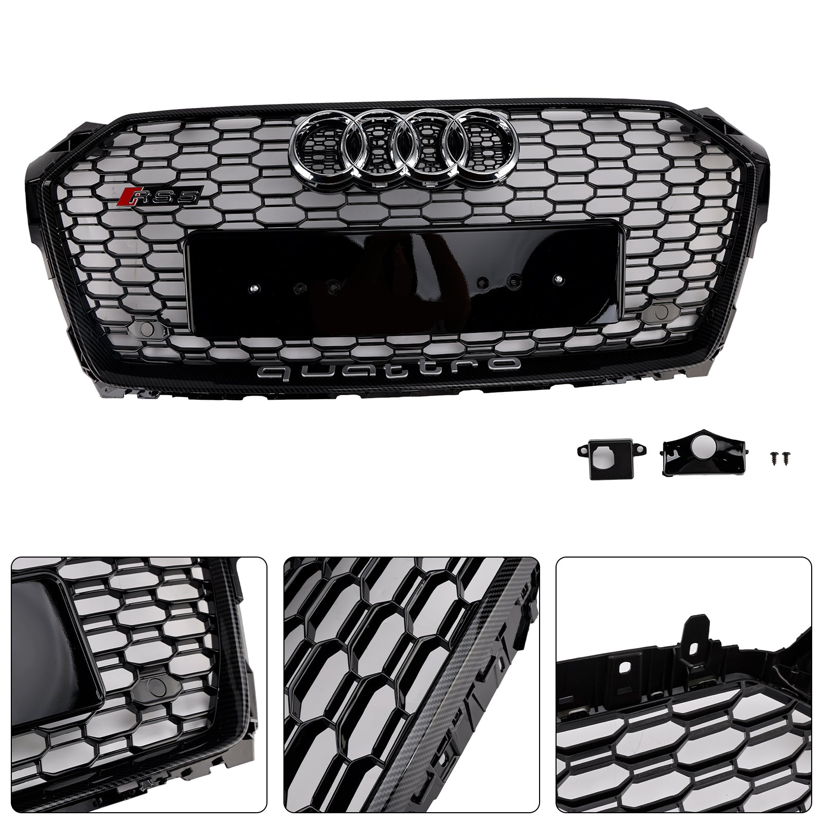 Grille de calandre avant en nid d'abeille style sport Audi A5 S5 B9 RS5 2017-2019