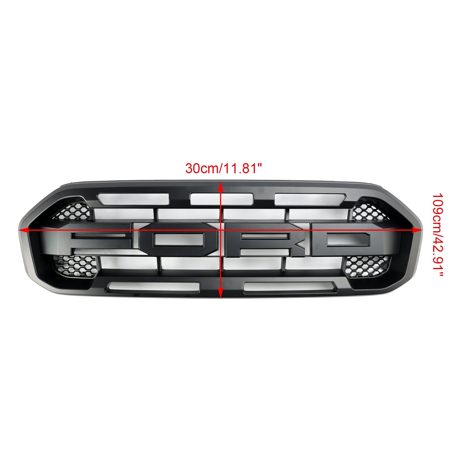 Black Raptor Style Front Bumper Grill Grille Pour Ford Ranger 2019-2023