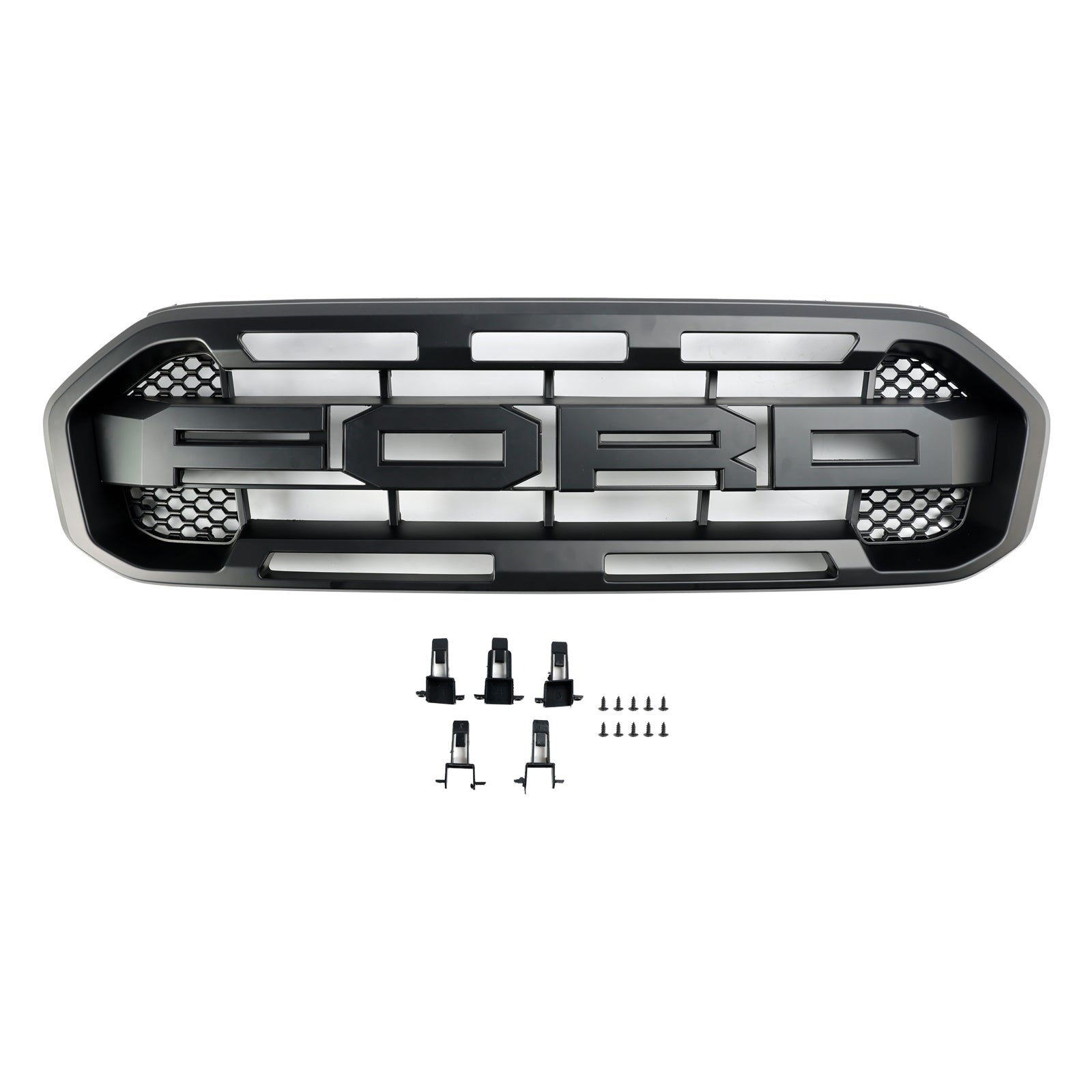 Black Raptor Style Front Bumper Grill Grille Pour Ford Ranger 2019-2023