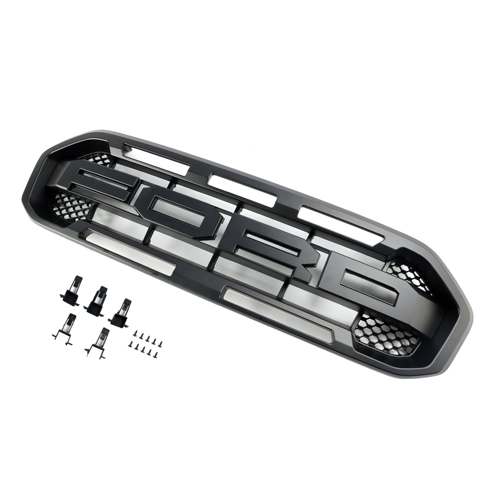 Black Raptor Style Front Bumper Grill Grille Pour Ford Ranger 2019-2023