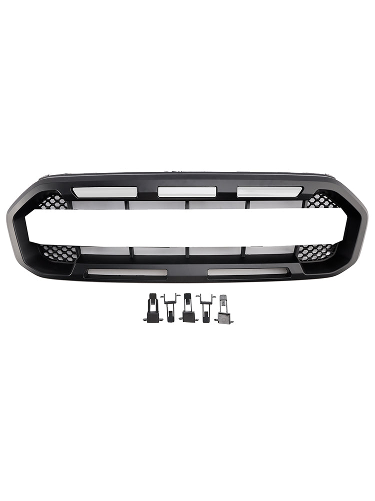 Grille de pare-chocs avant style Raptor pour Ford Ranger 2019-2023, noire