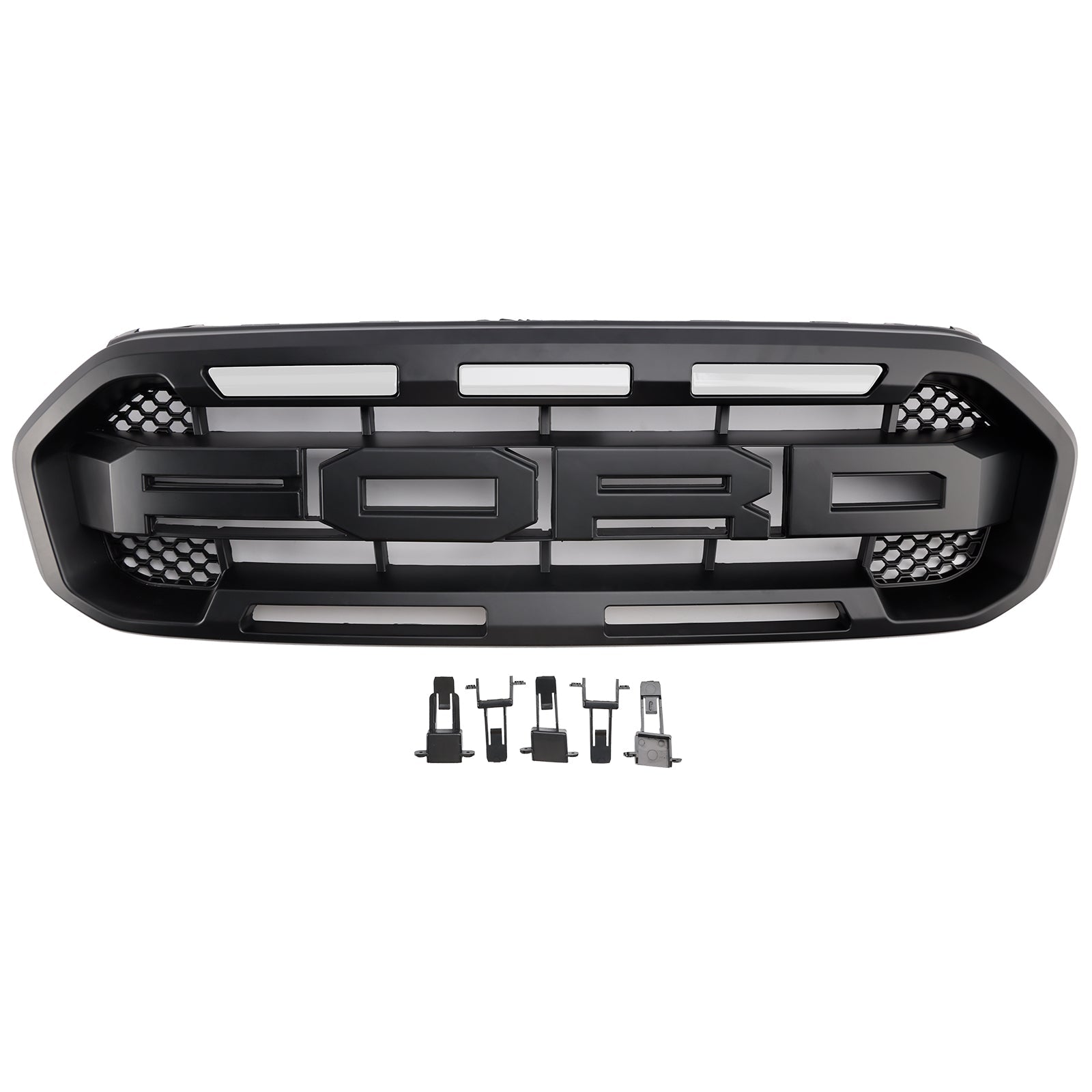 Grille de pare-chocs avant style Raptor pour Ford Ranger 2019-2023, noire