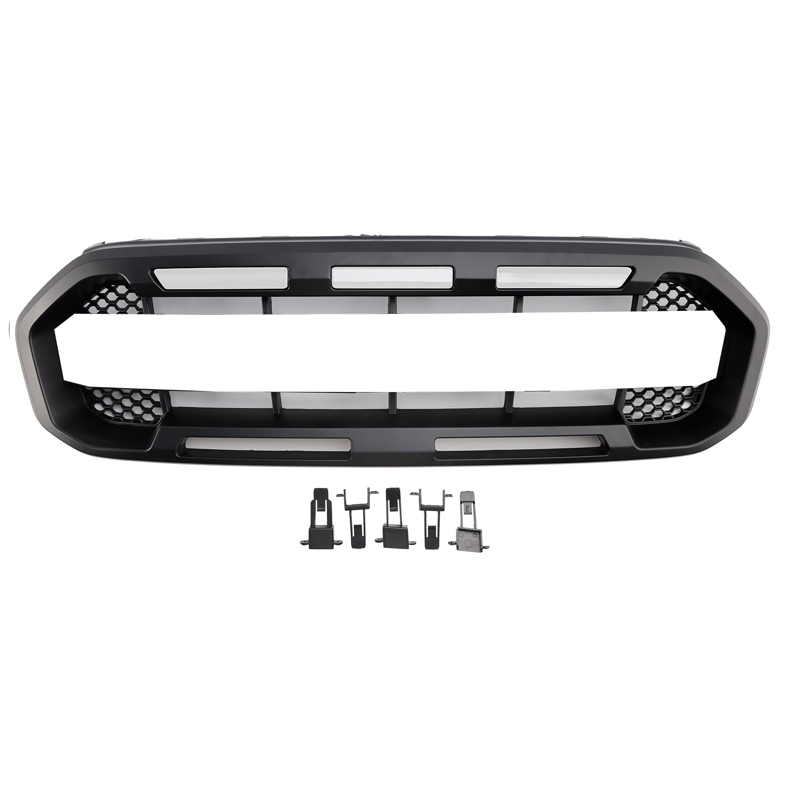 Grille de pare-chocs avant style Raptor pour Ford Ranger 2019-2023, noire