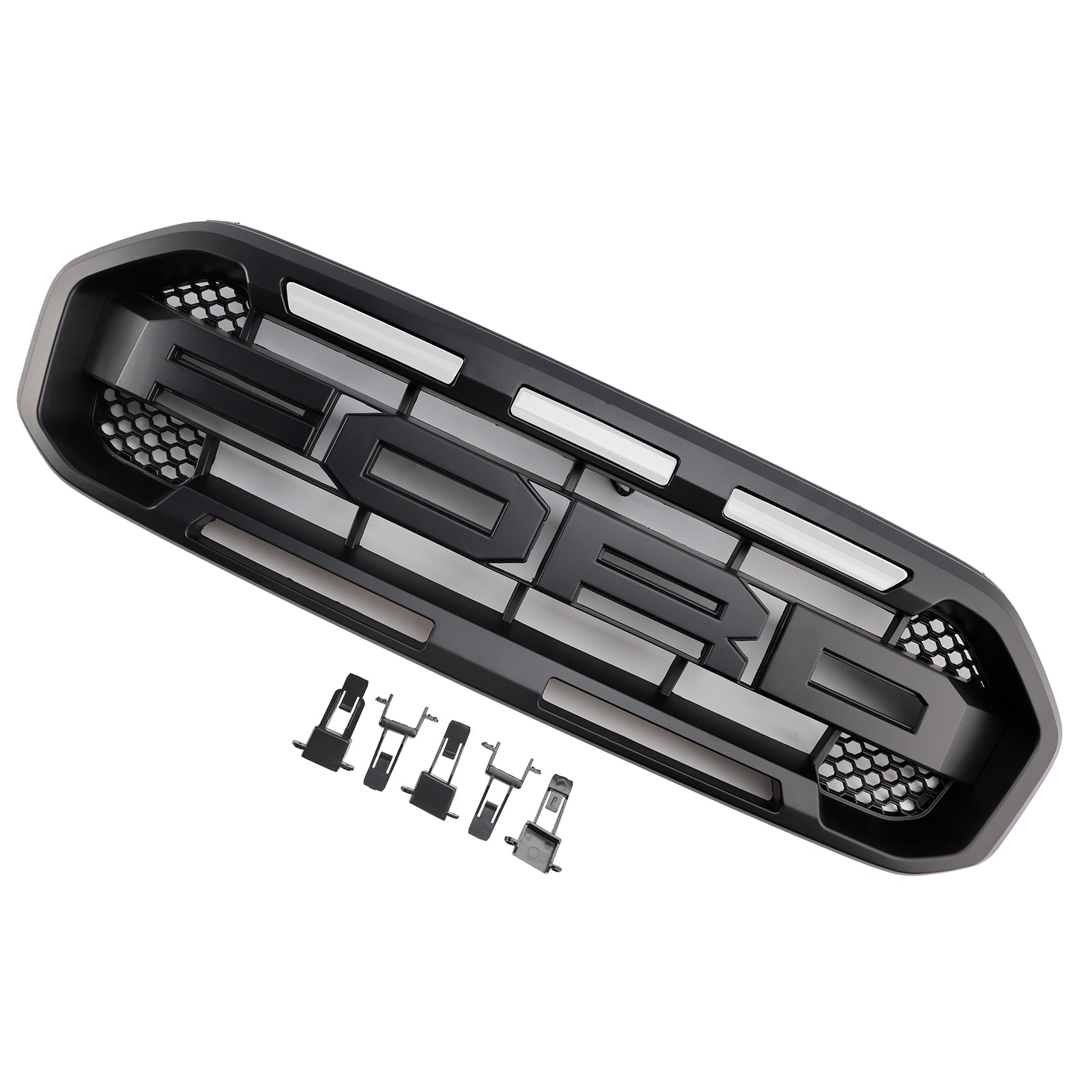 Grille de pare-chocs avant style Raptor pour Ford Ranger 2019-2023, noire