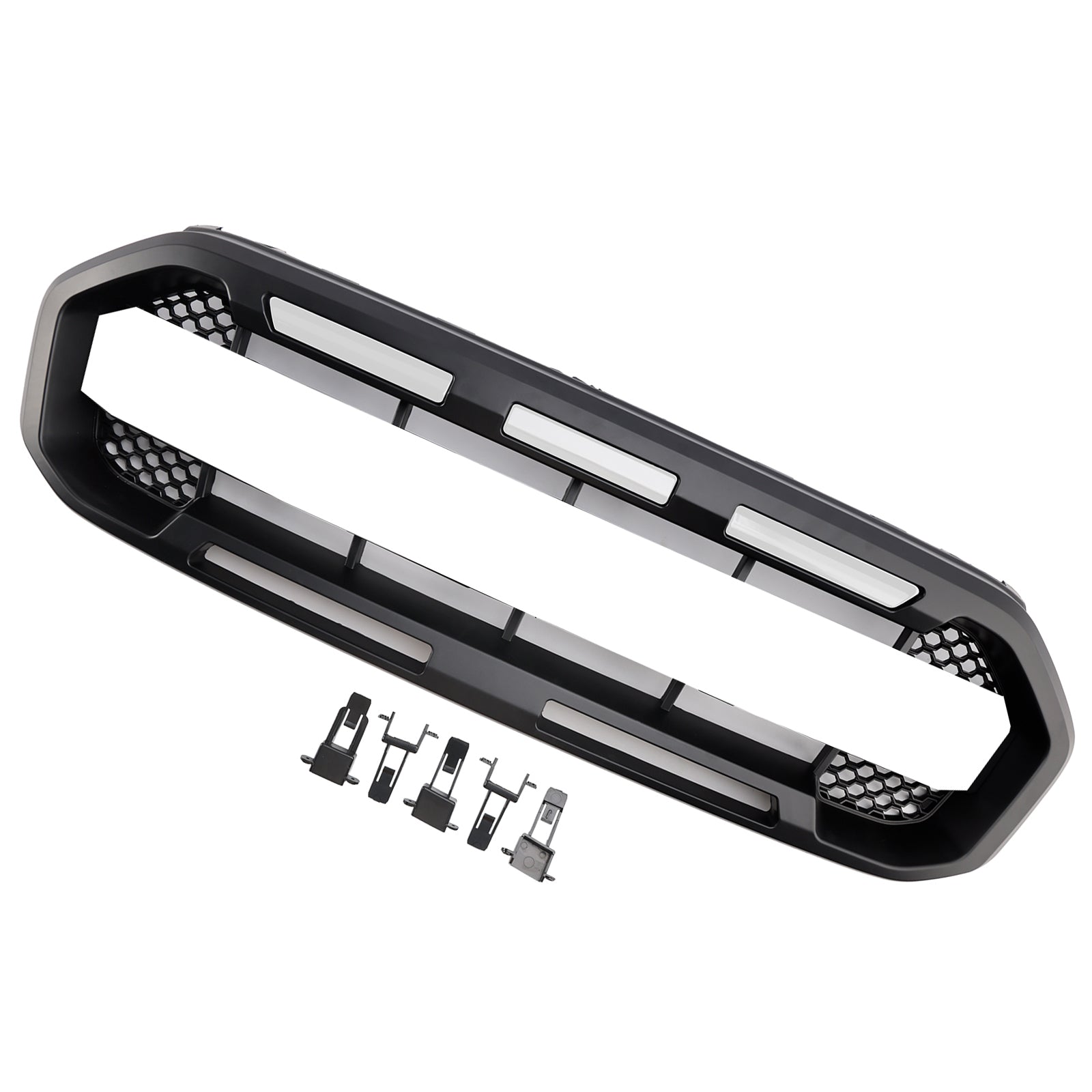 Grille de pare-chocs avant style Raptor pour Ford Ranger 2019-2023, noire