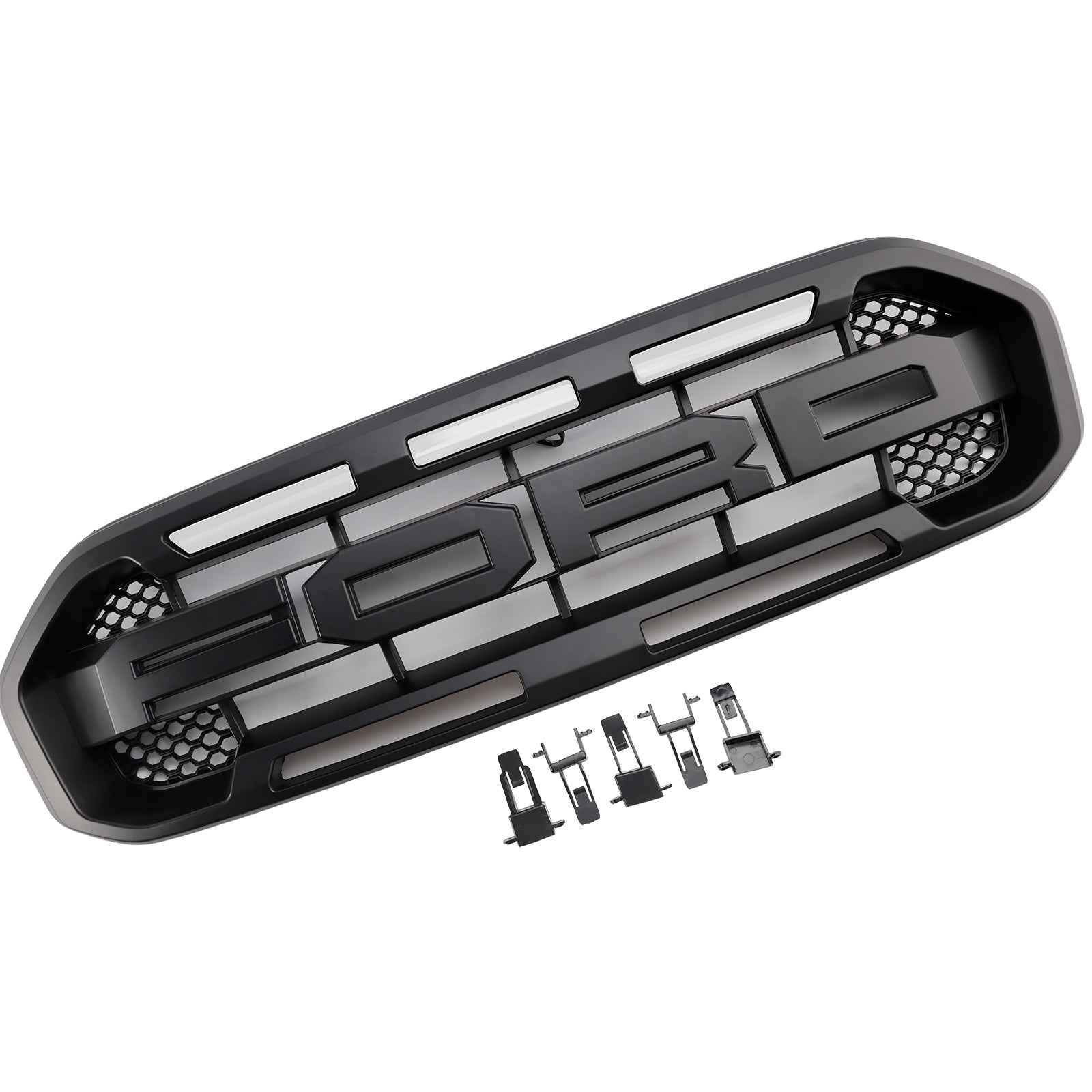 Grille de pare-chocs avant style Raptor pour Ford Ranger 2019-2023, noire