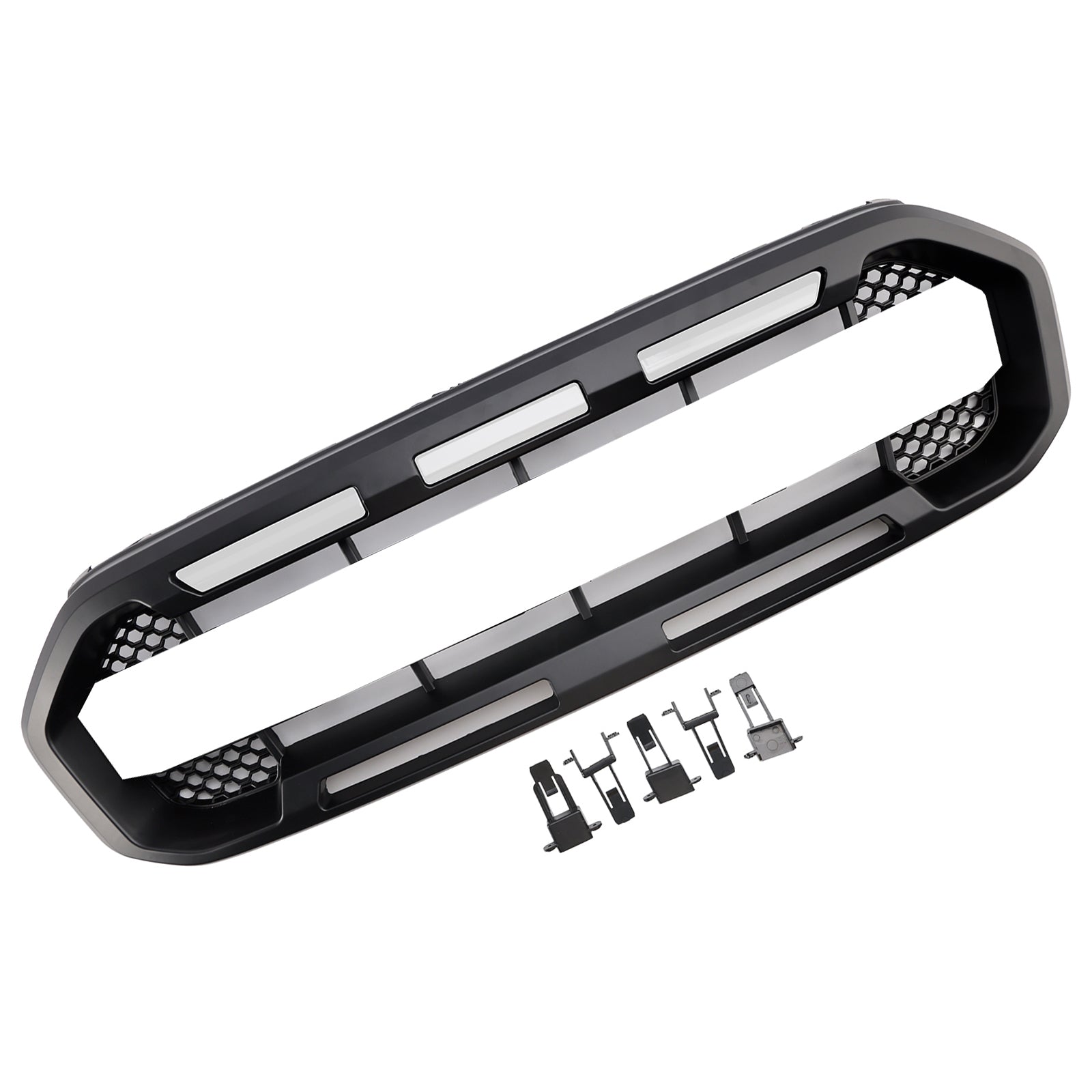 Grille de pare-chocs avant style Raptor pour Ford Ranger 2019-2023, noire