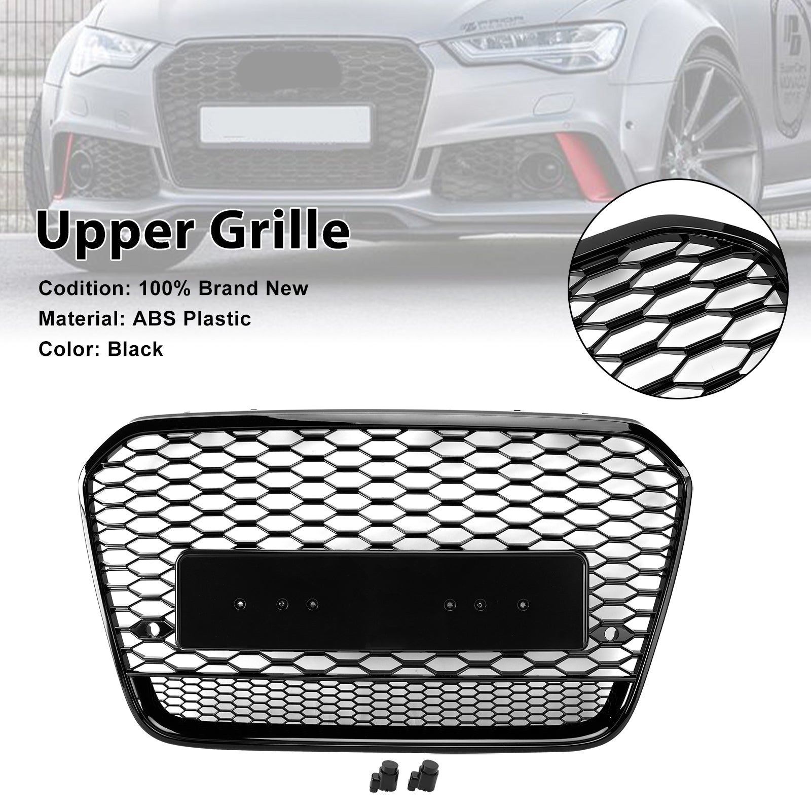 RS6 Style Honeycomb etusäleikkö Audi A6 S6 C7 2012-2015
