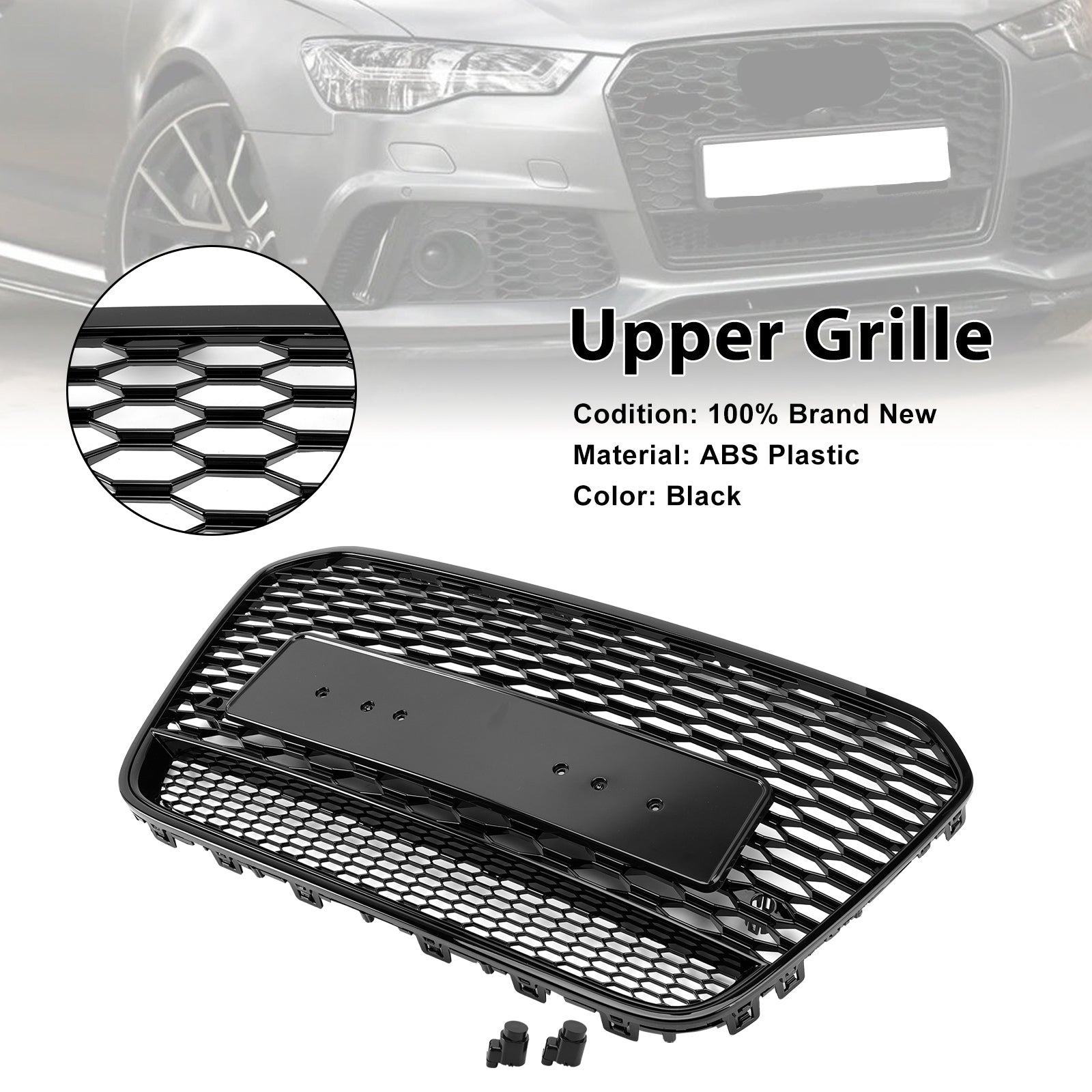 RS6 Style Honeycomb etusäleikkö Audi A6 S6 C7 2012-2015