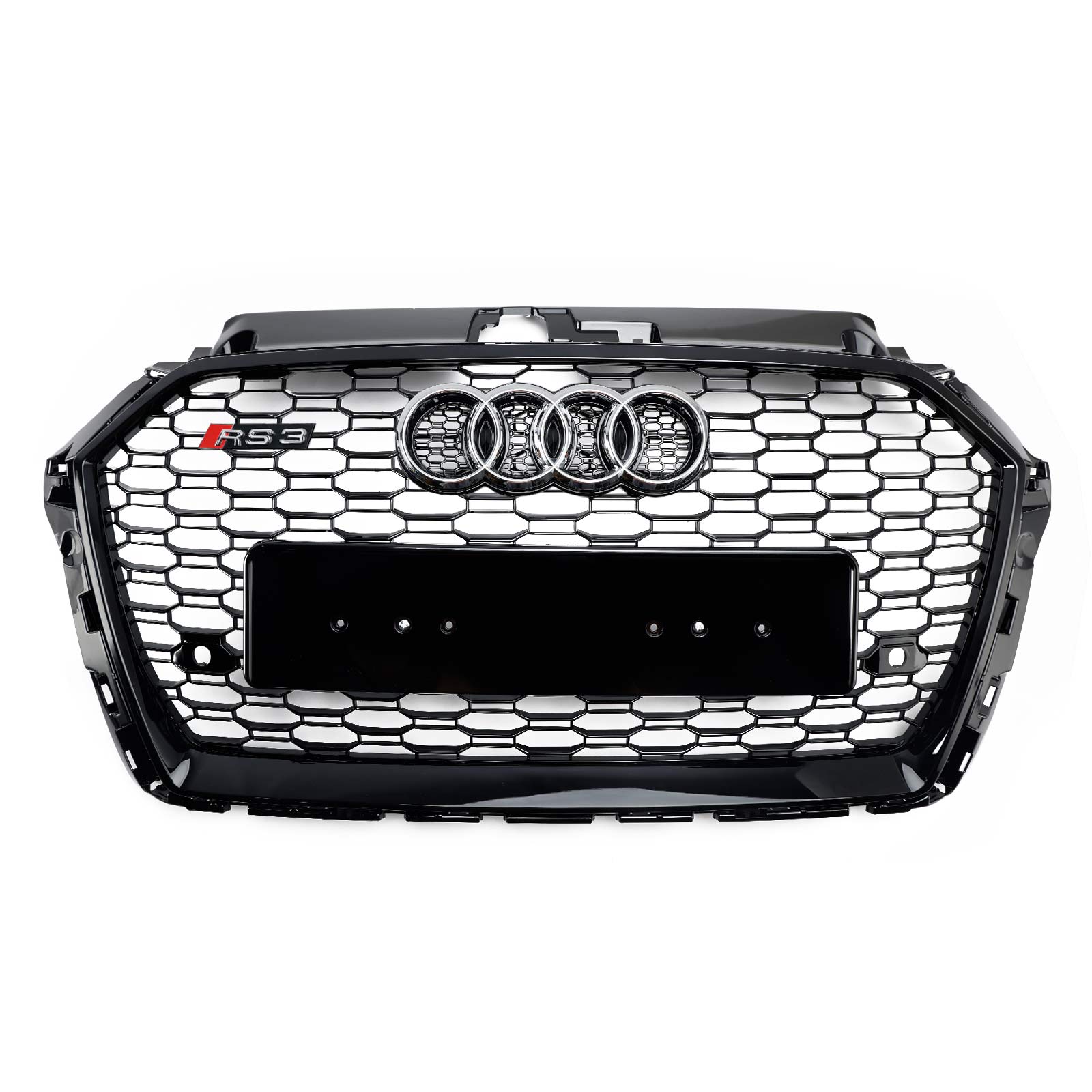 Audi A3 S3 2017-2019 Grille style RS3 en nid d'abeille noir pour pare-chocs avant