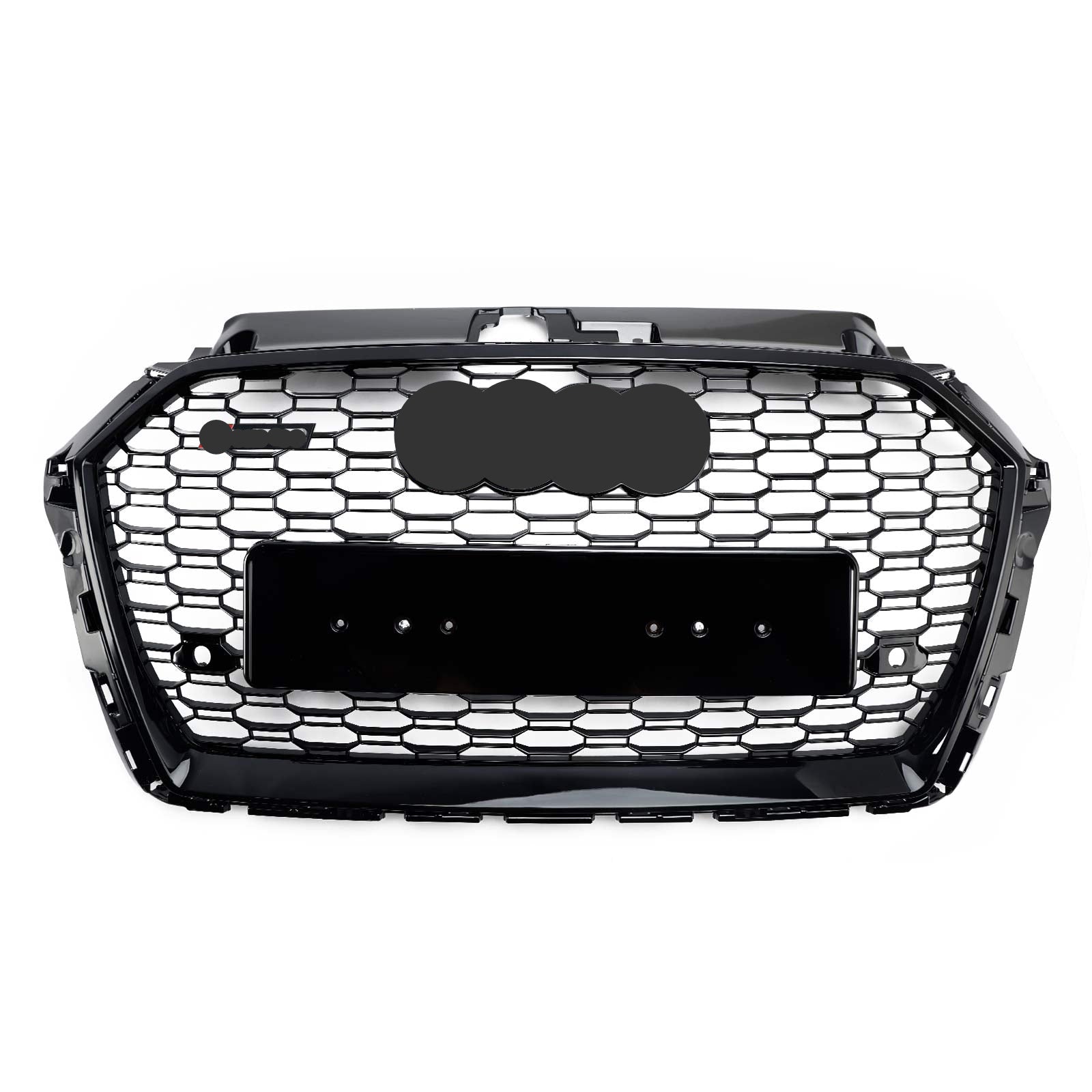2017-2019 Audi A3 S3 8V RS3 Grille de pare-chocs avant en maille nid d'abeille Style RS3 noir non ACC