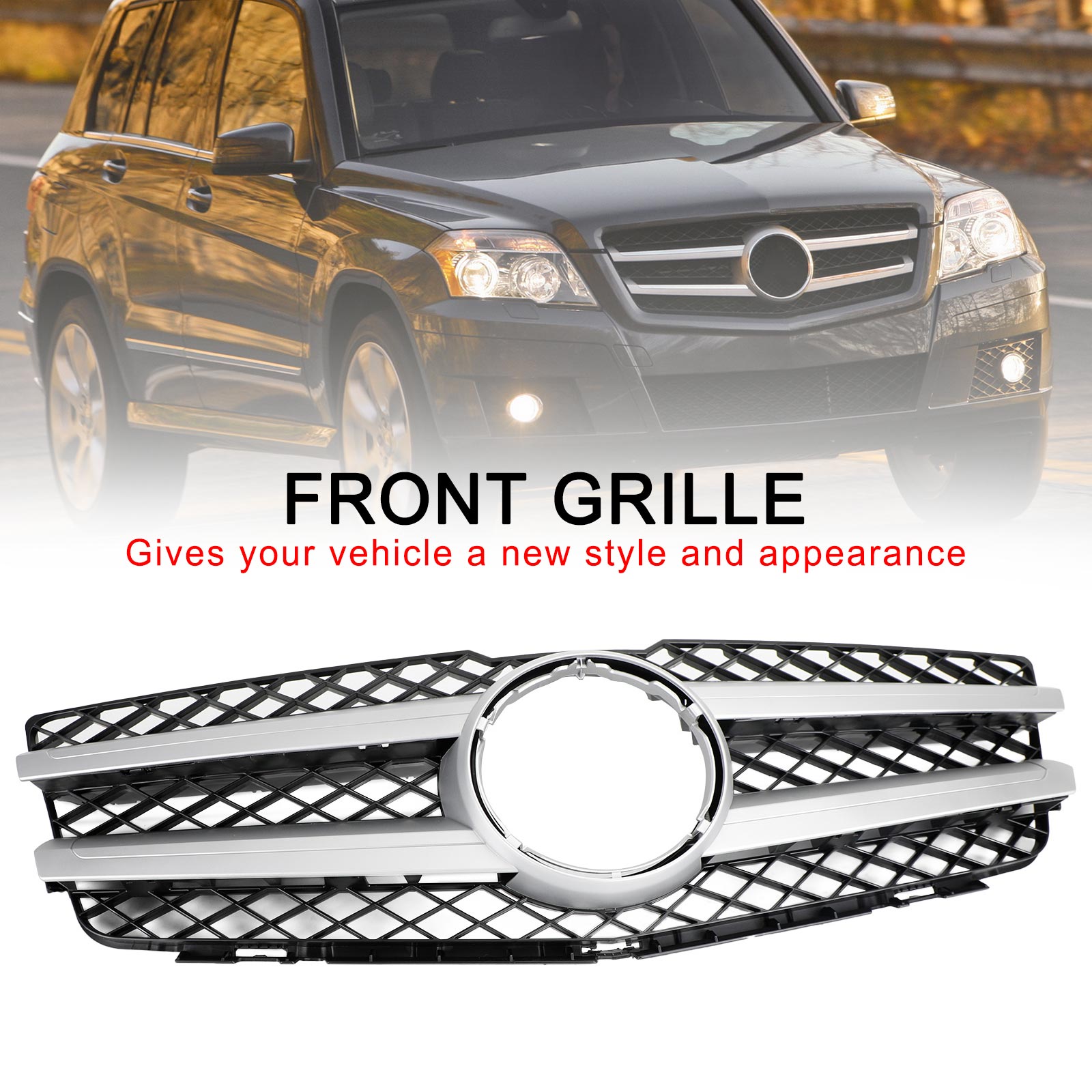 Front Hood Bumper Grill Grille Pour Mercedes Benz GLK X204 GLK350 2010-2012