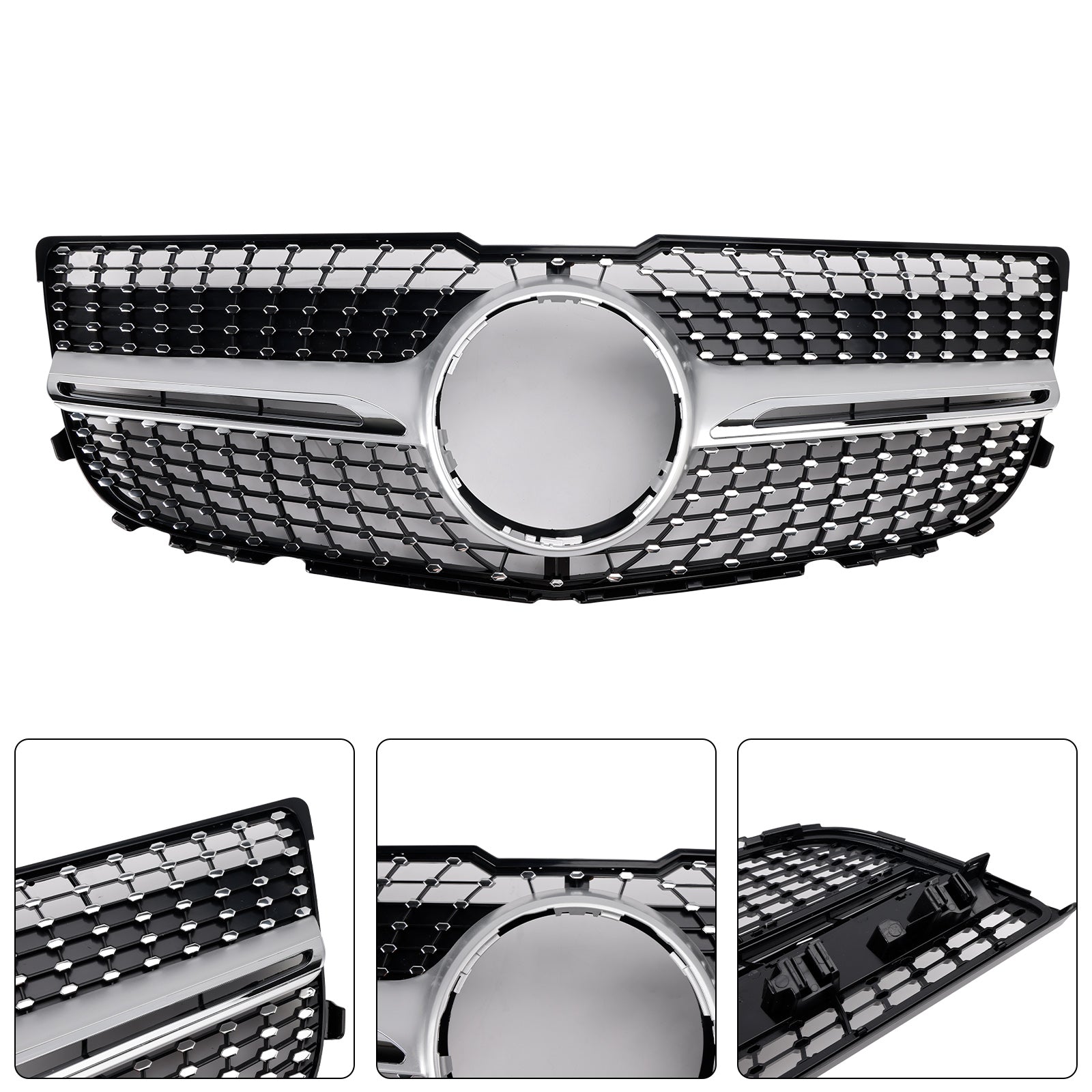 Grille de pare-chocs avant en diamant pour MERCEDES-BENZ GLK350 BASE SPORT UTILITY 4 PORTES 2013-2015