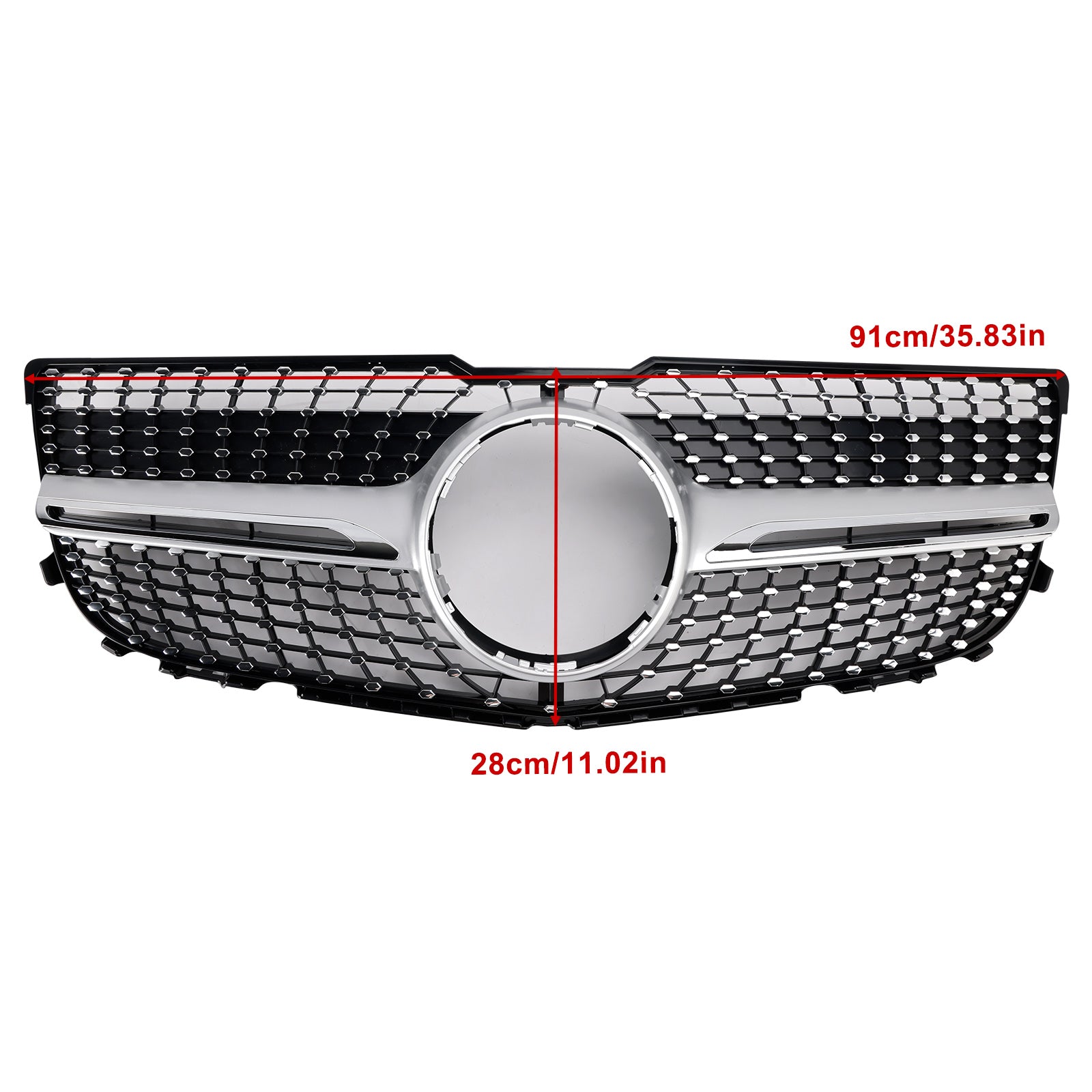 Grille de pare-chocs avant en diamant pour MERCEDES-BENZ GLK350 BASE SPORT UTILITY 4 PORTES 2013-2015