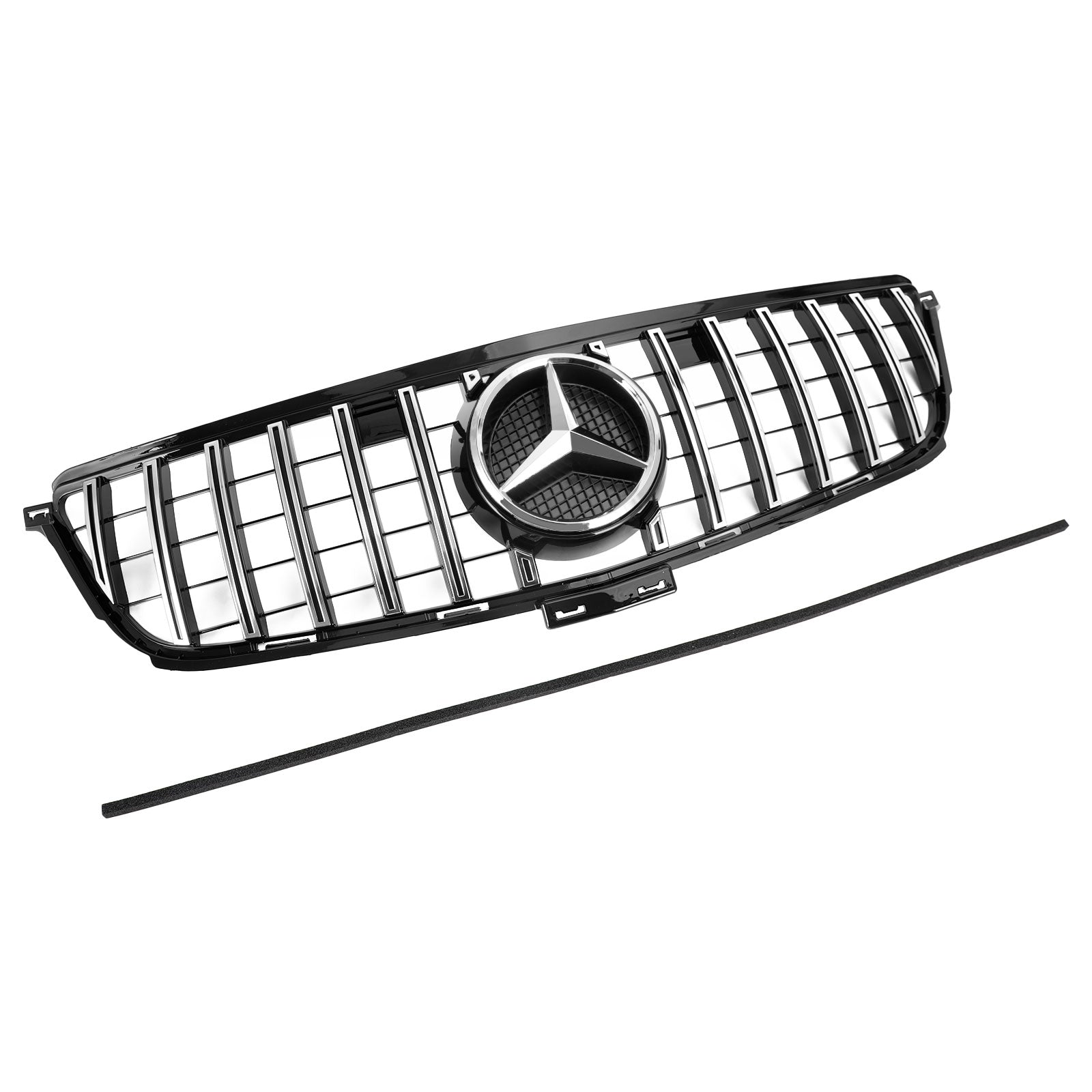 Calandre Avant Style AMG Chrome/Noir pour Mercedes Classe W166 ML (2012-2015) - ML300/320/350/400