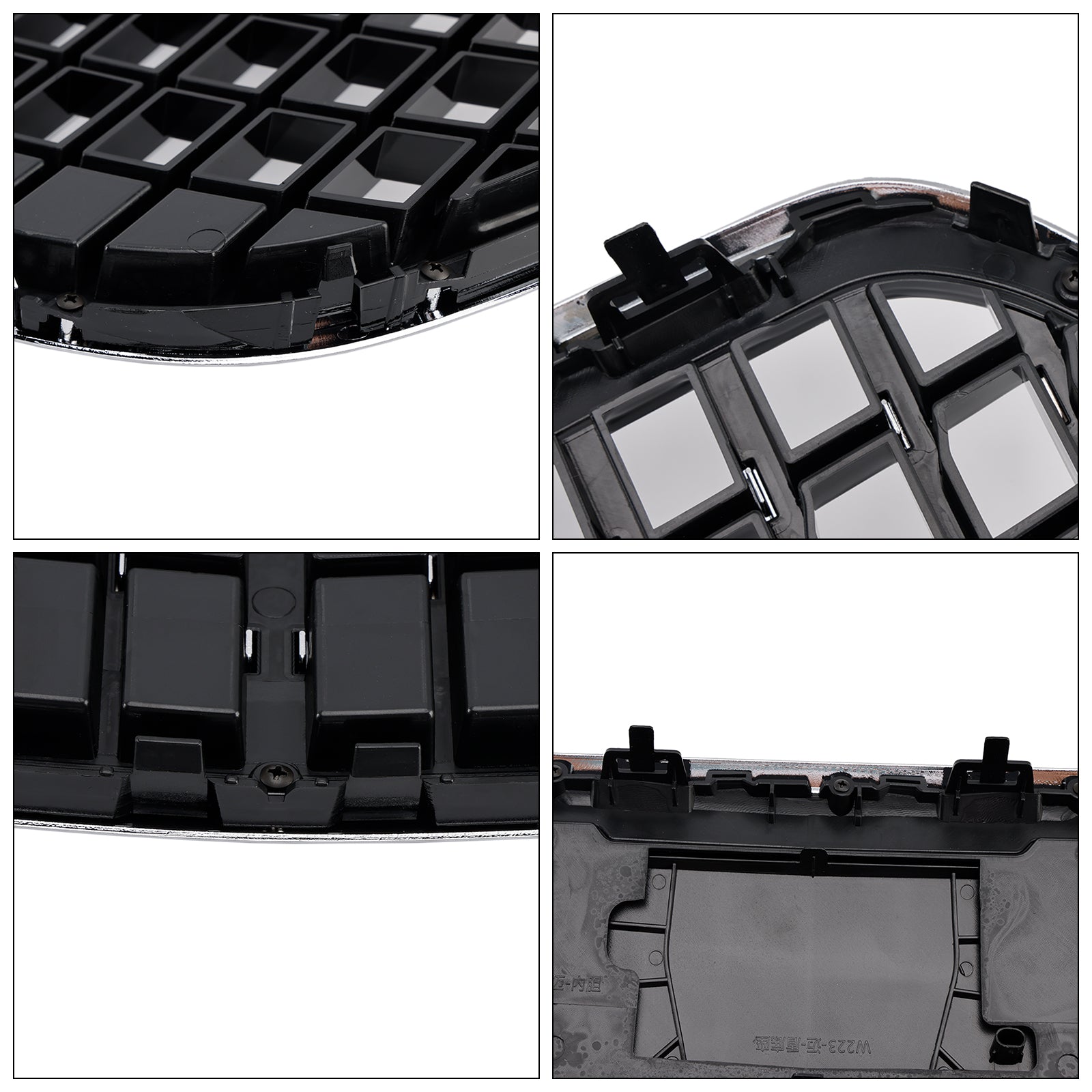 Griglia paraurti anteriore cromata con ACC per Mercedes Benz Classe S W223 S480 S580 S680 2021-2023