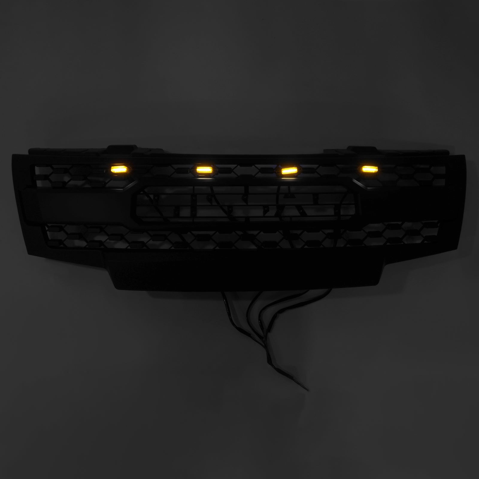 Cuadrícula de parachoques delantero negro con iluminación LED para Nissan Frontier 2009-2019