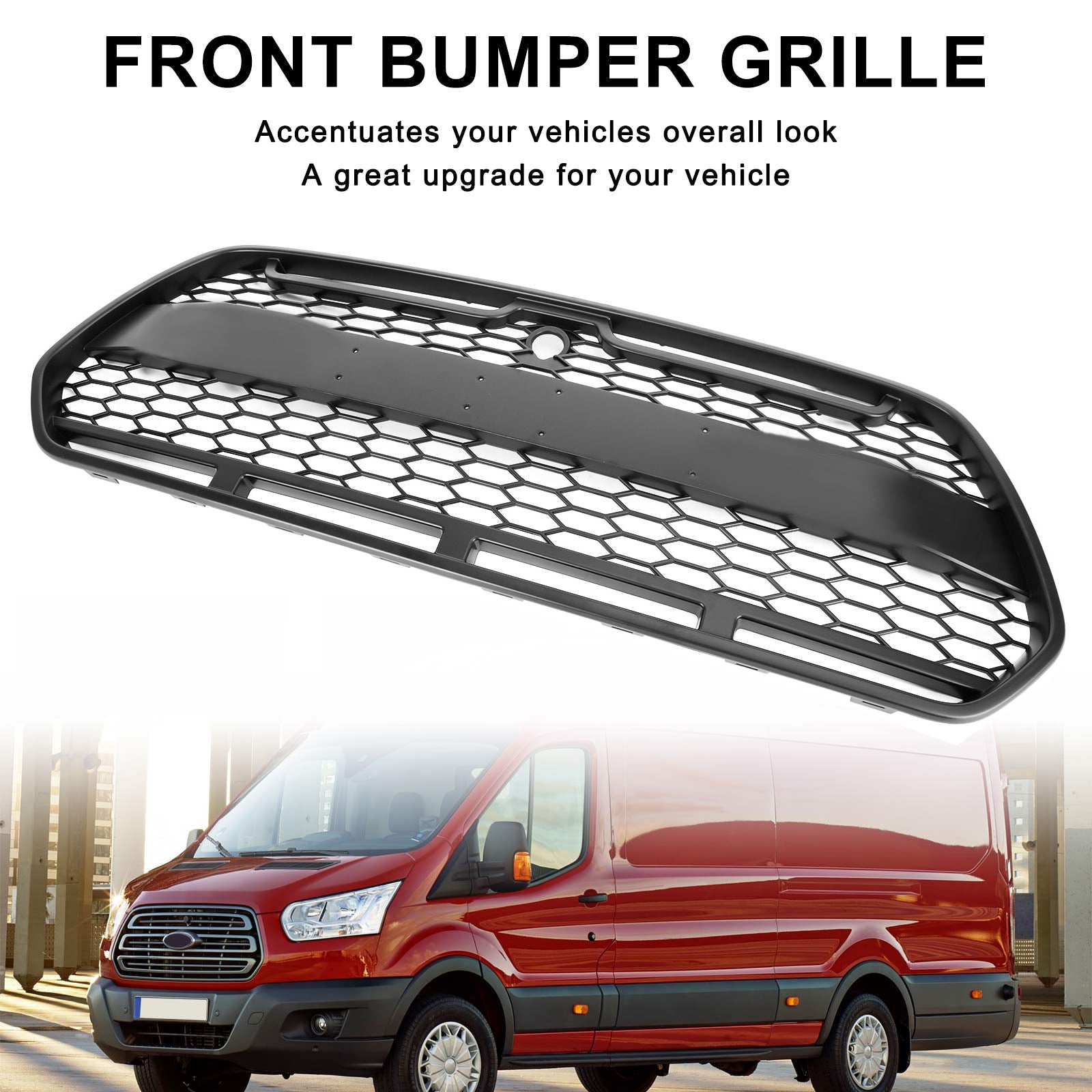 Ford Transit MK8 2015-2018 Raptor Grille de pare-chocs avant noir mat