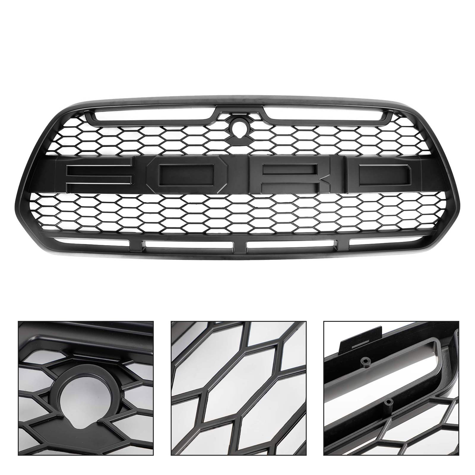 2015-2018 Ford Transit Mk8 Raptor Aggressiivinen tyylinen Grille de Buer Bone Mat Mat